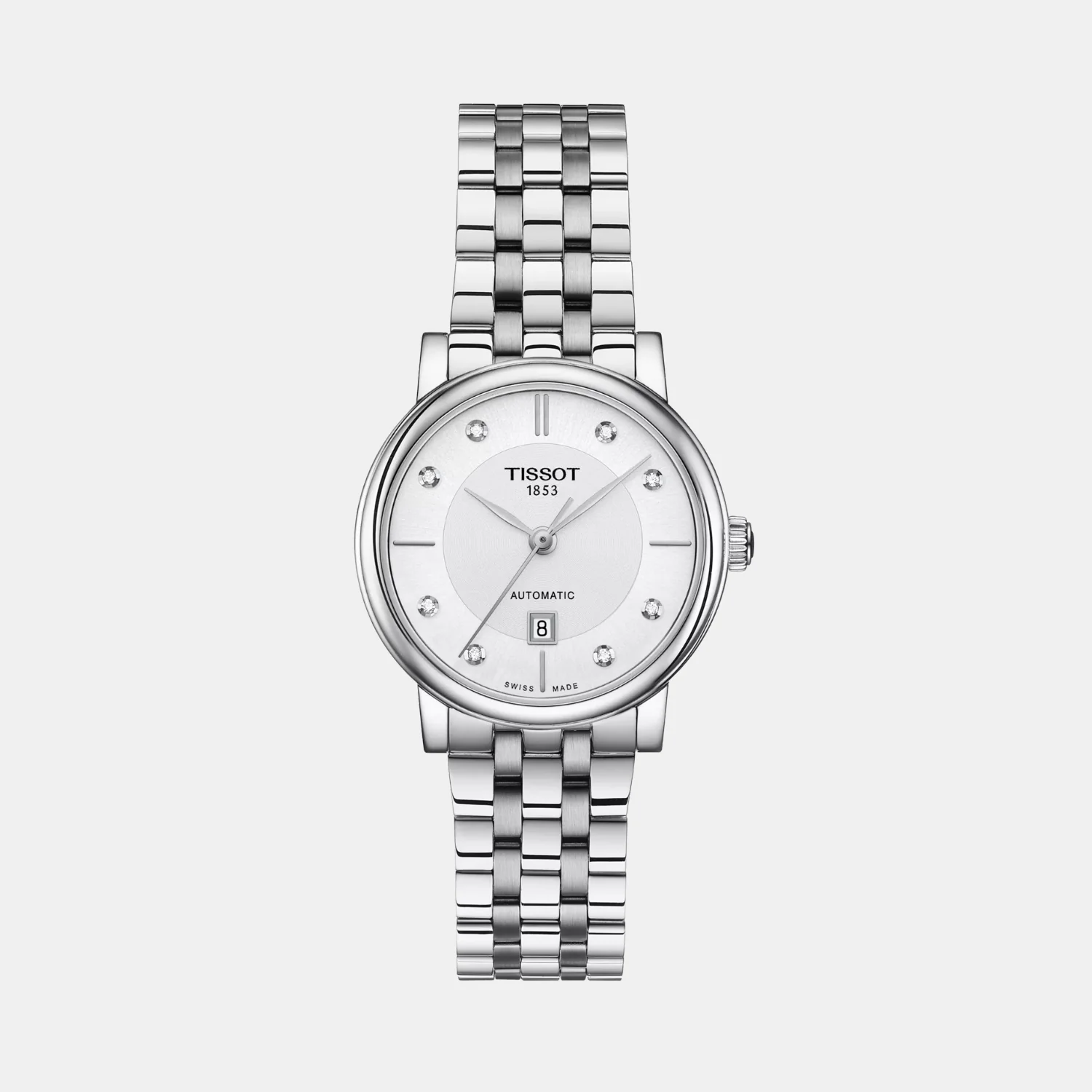 Carson Women Automatic Silver Dial Analog Stainless Steel Watch T1222071103600