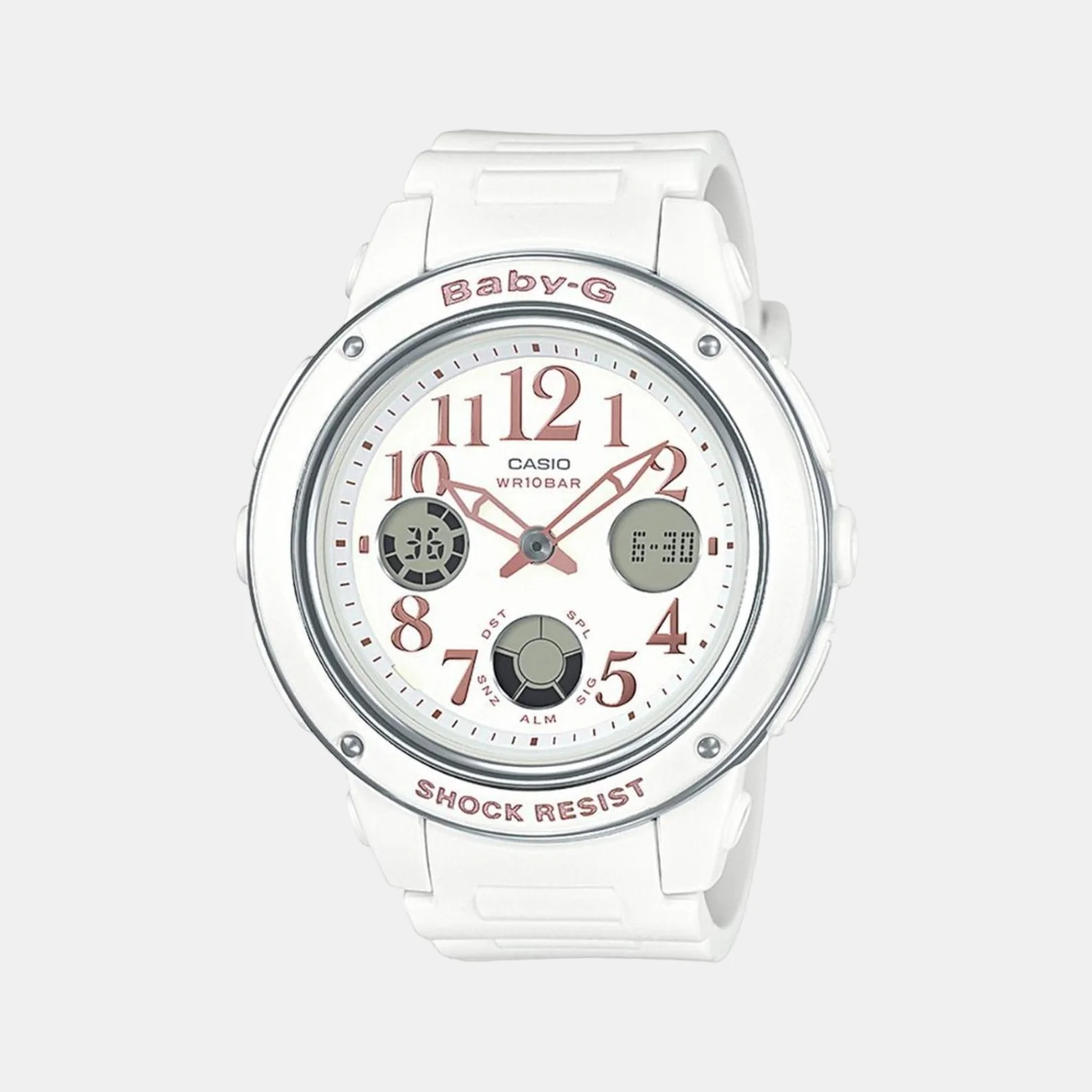 Baby-G Unisex Quartz White Dial Analog Resin Watch B164