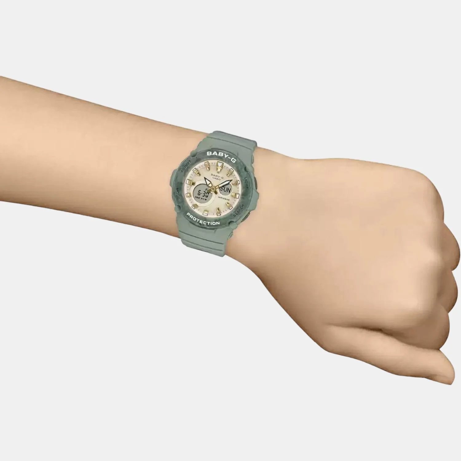 Baby-G Women Quartz Beige Dial Analog-Digital Resin Watch BX196 - Image 5