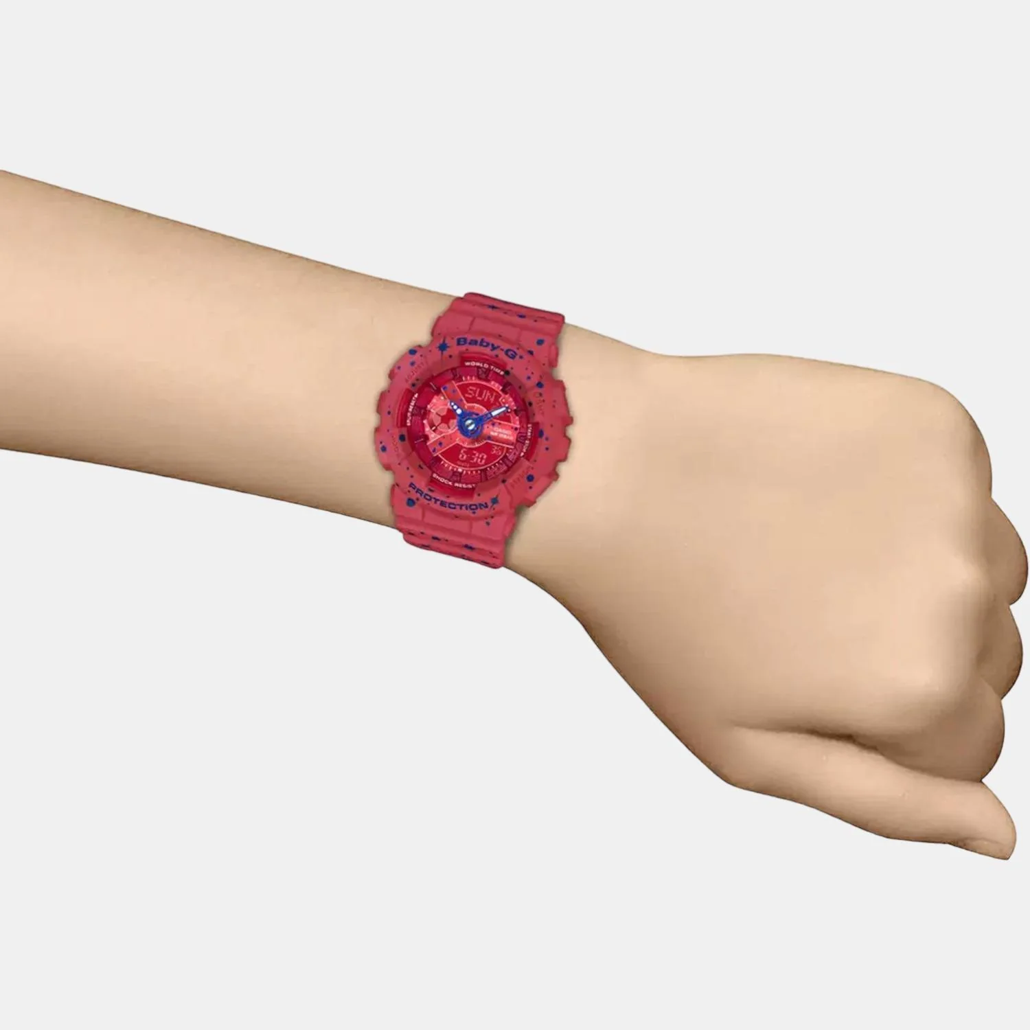 Baby-G Women Quartz Red Dial Analog-Digital Resin Watch B203 - Image 6