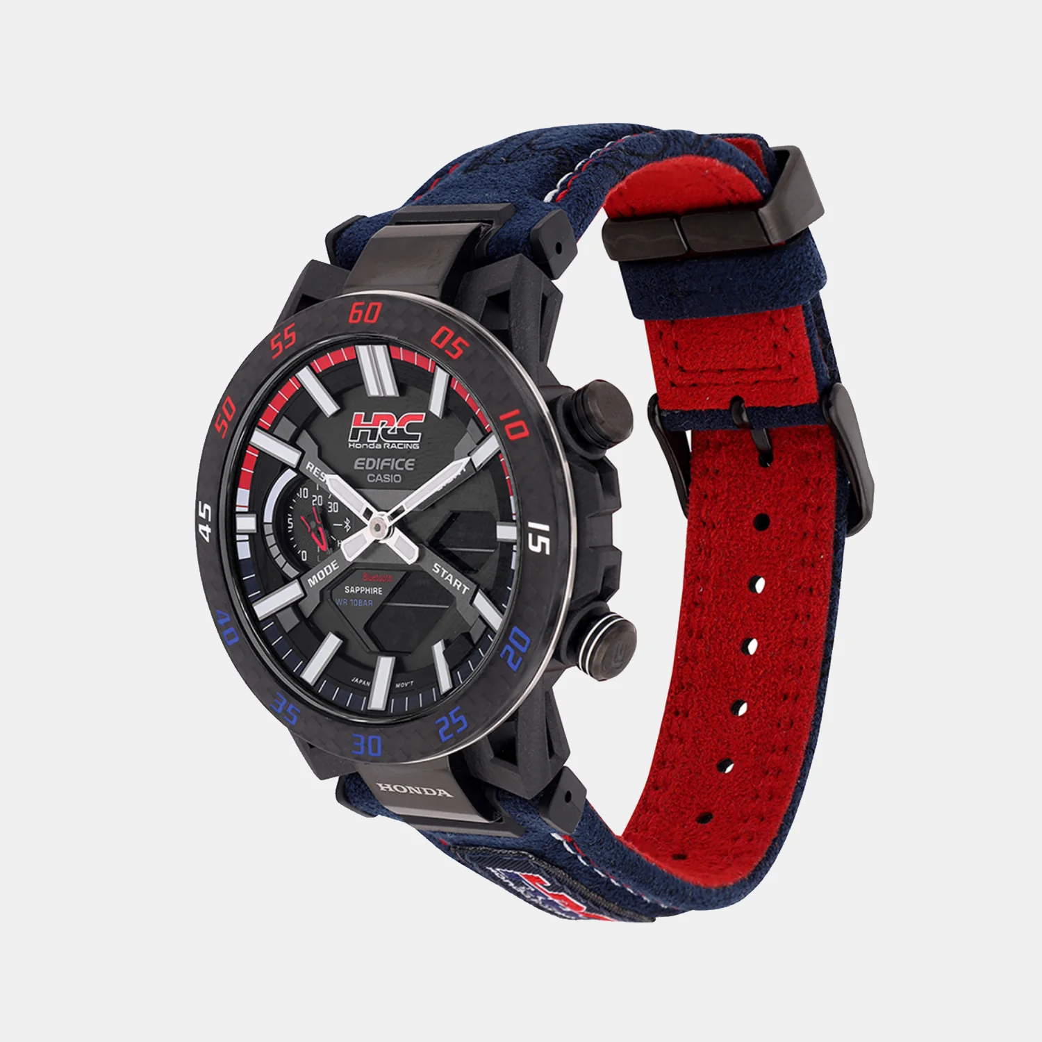 Edifice Men Quartz Black Dial Analog-Digital Alcantara Watch ED642 - Image 2