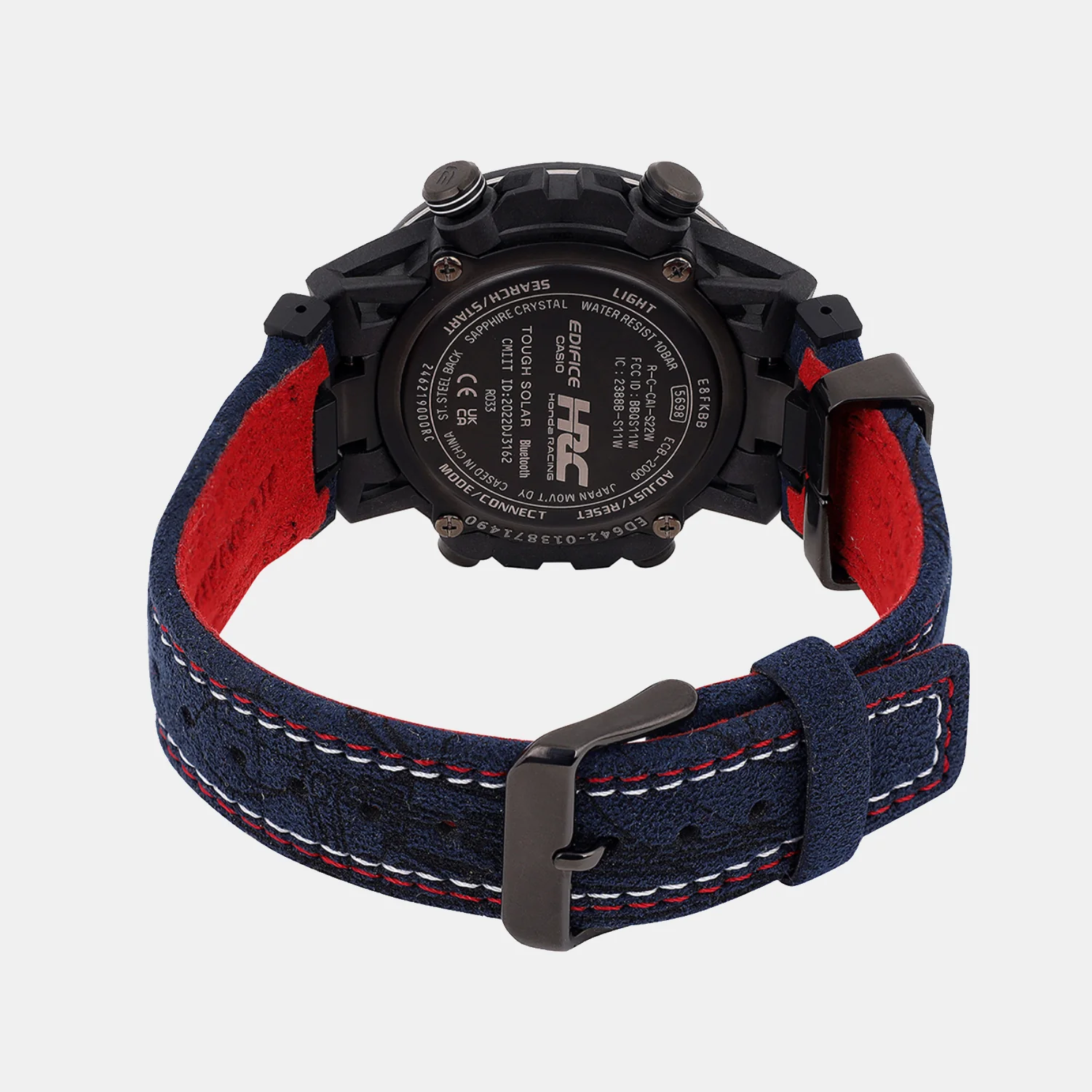 Edifice Men Quartz Black Dial Analog-Digital Alcantara Watch ED642 - Image 6