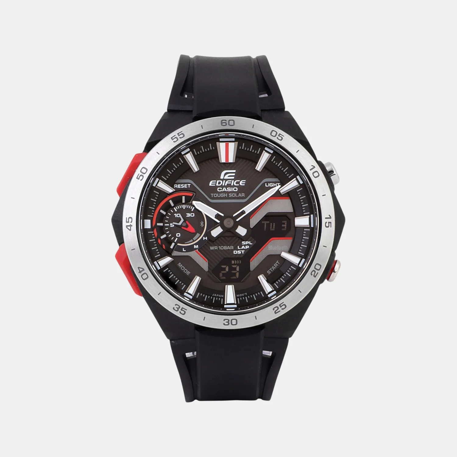Edifice Men Quartz Black Dial Analog-Digital Resin Watch ED591