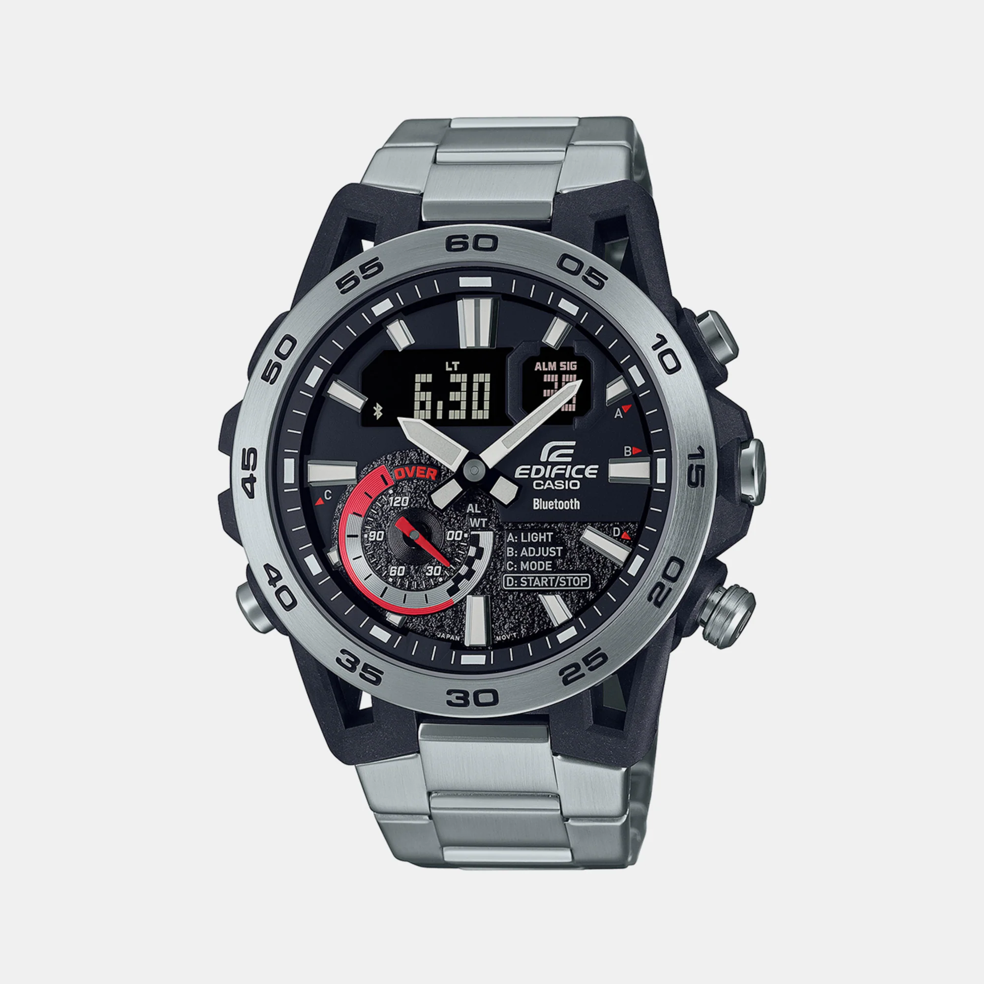 Edifice Men Quartz Black Dial Analog-Digital Stainless Steel Watch ED574 - Image 2