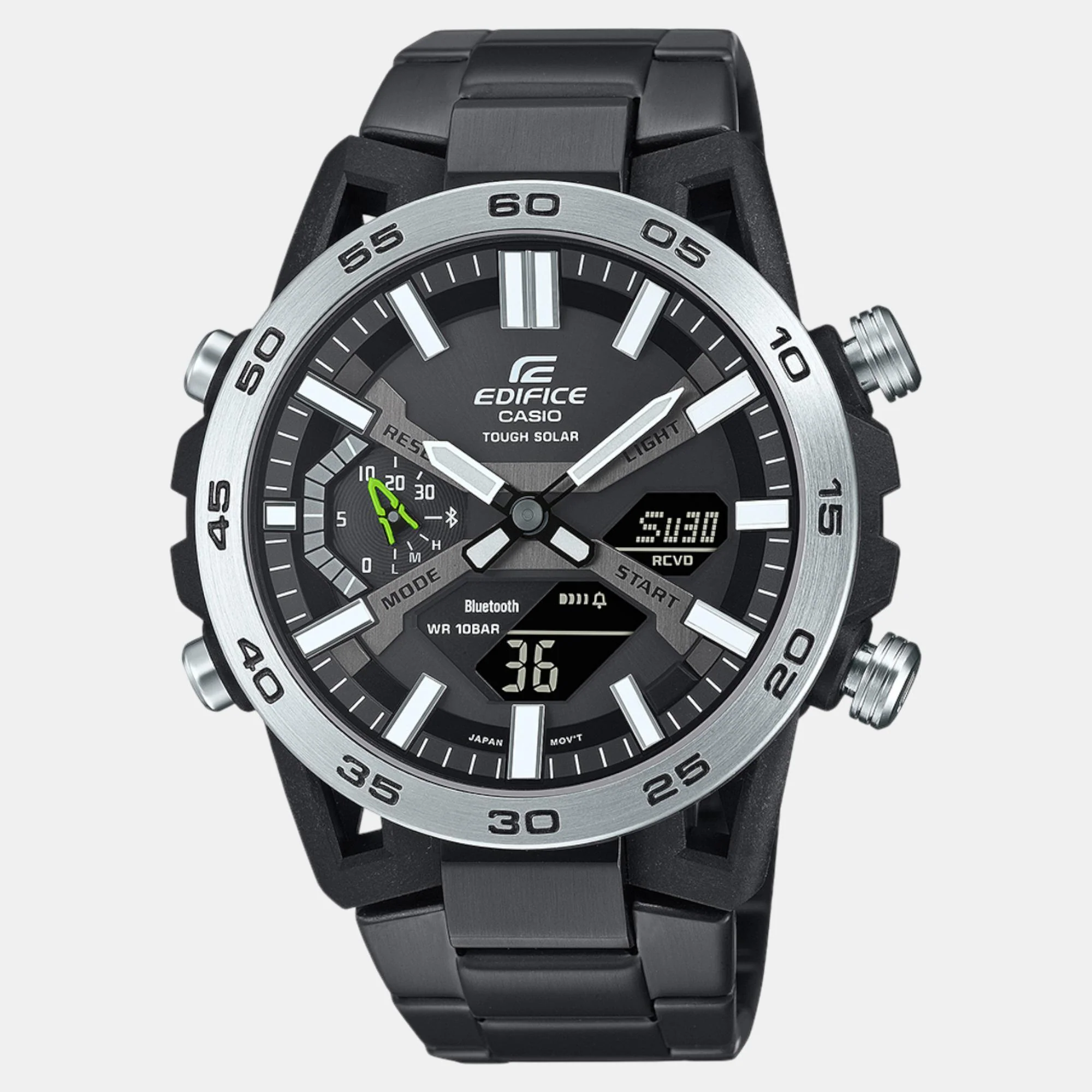 G-Shock Men Solar Black Dial Analog-Digital Stainless Steel Watch ED609 - Image 2