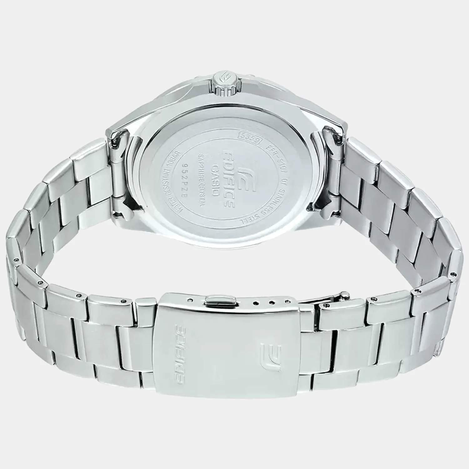 Edifice Men Quartz Black Dial Analog Stainless Steel Watch EX509 - Image 5