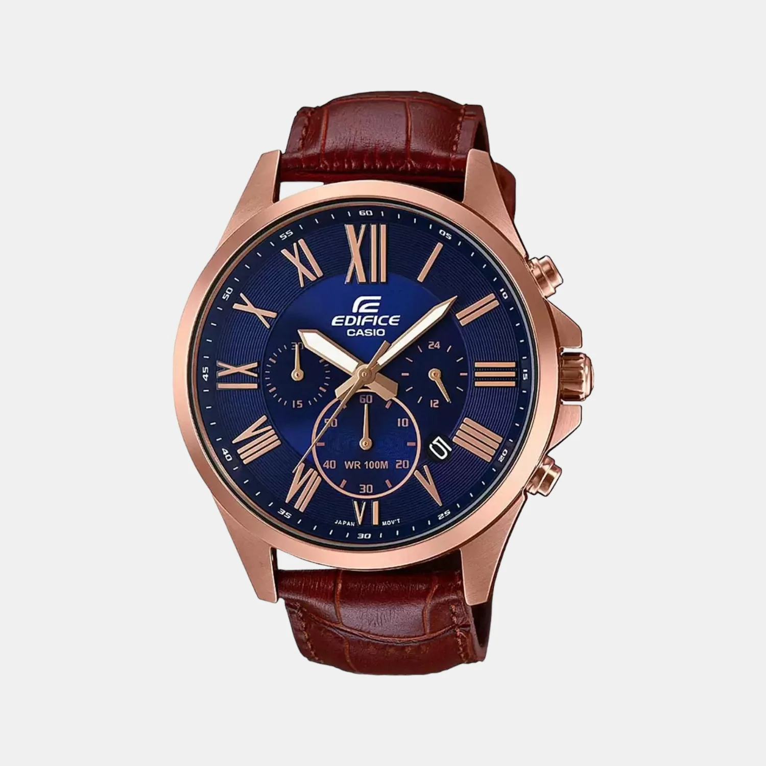 G-Shock Men Quartz Blue Dial Chronograph Leather Watch EX347