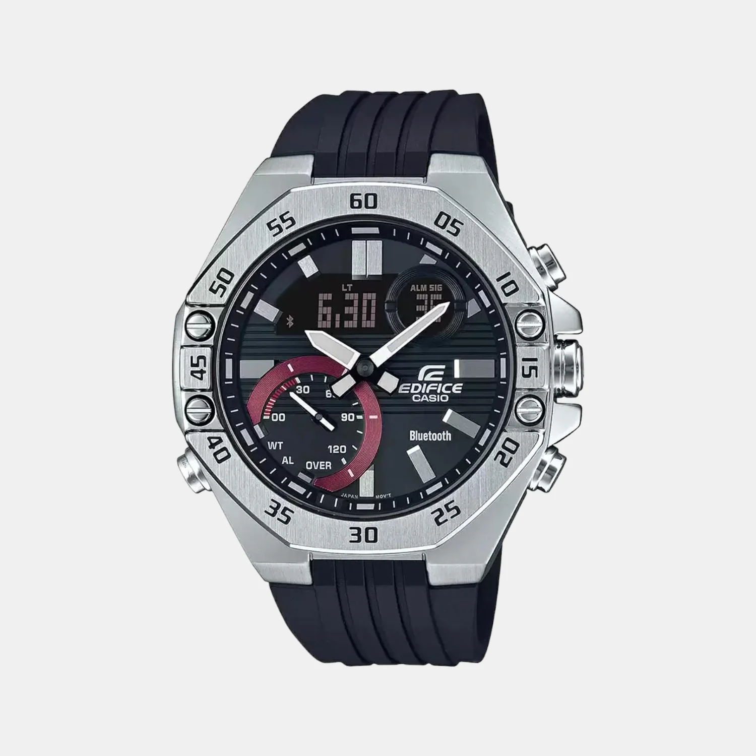 Edifice Men Quartz Black Dial Chronograph Resin Watch ED495