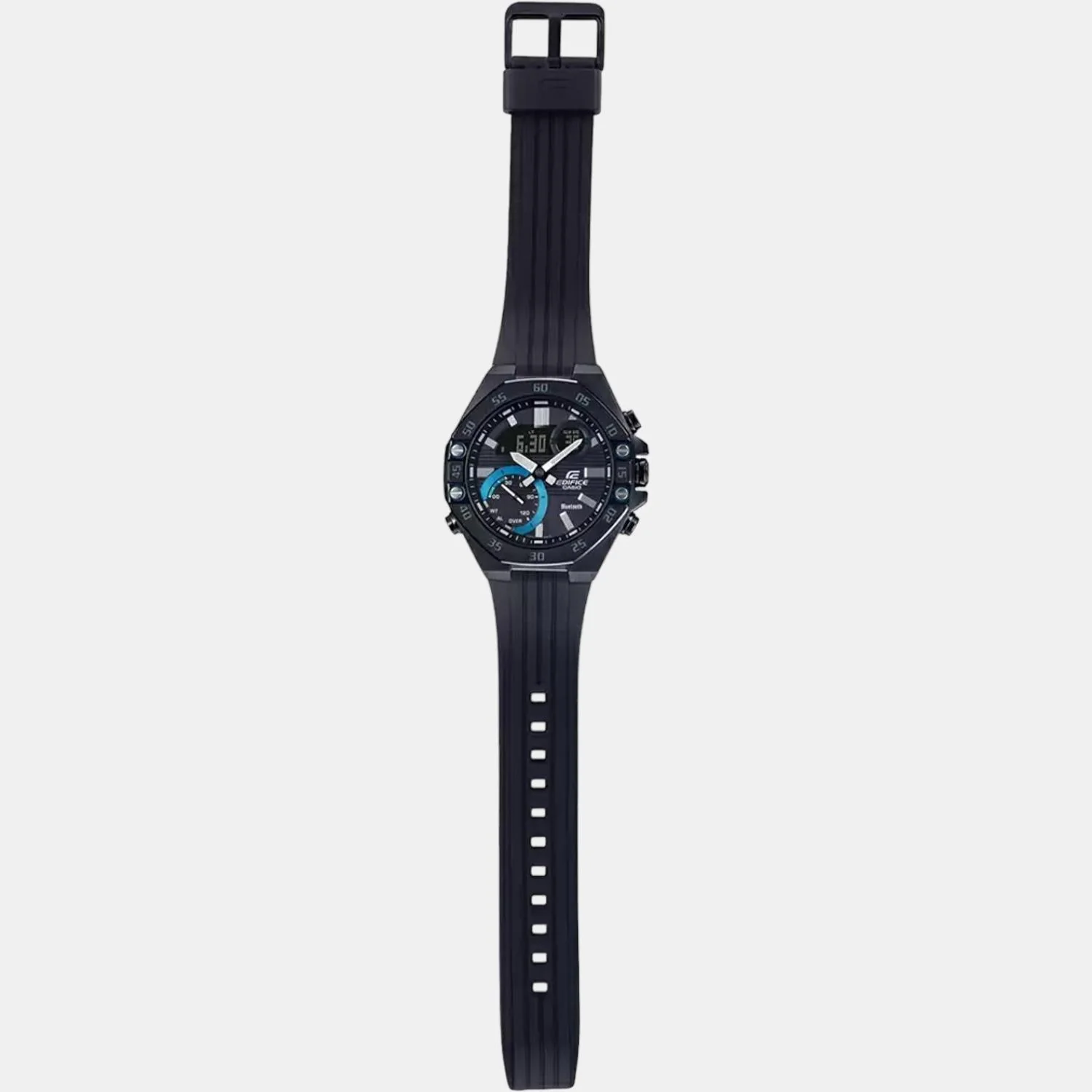 Edifice Men Quartz Black Dial Chronograph Resin Watch ED496 - Image 6