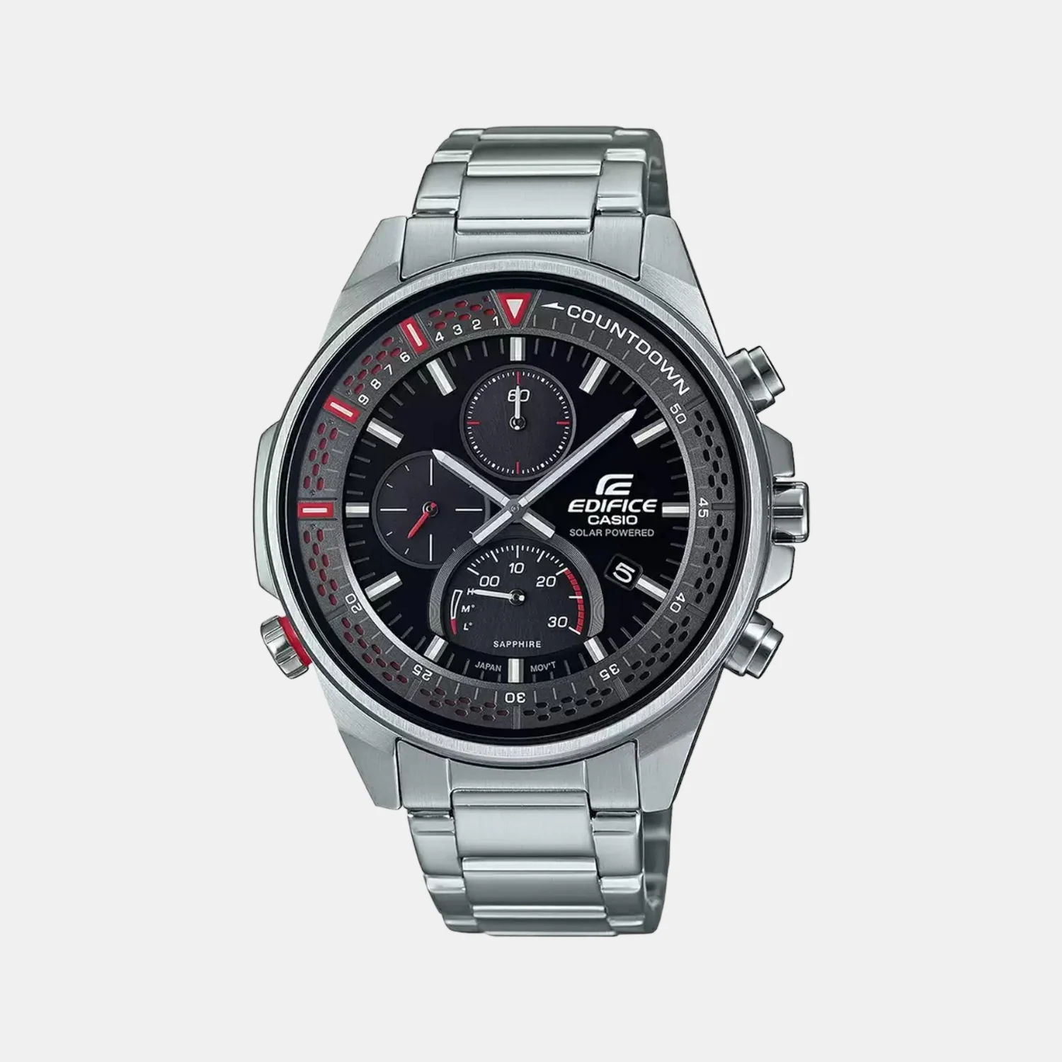 Edifice Men Quartz Black Dial Chronograph Stainless Steel Watch ED509