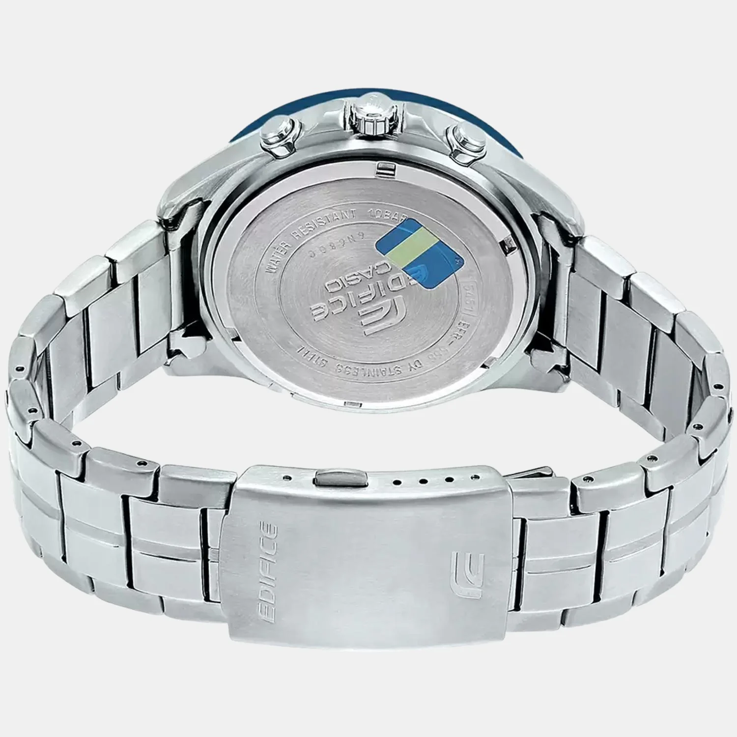 Edifice Men Quartz Black Dial Chronograph Stainless Steel Watch EX362 - Image 5