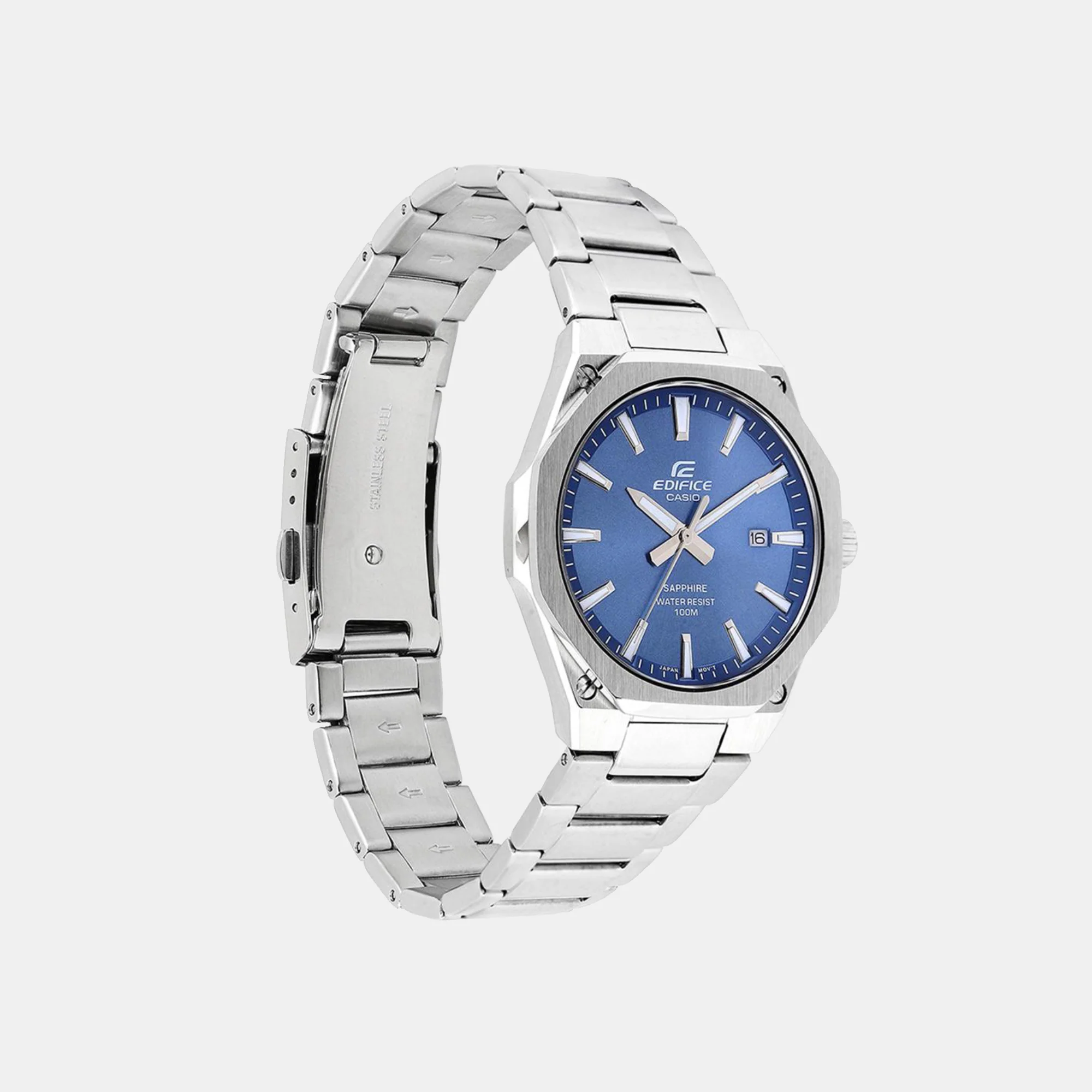 Edifice Men Quartz Blue Dial Analog Stainless Steel Watch ED602 - Image 3