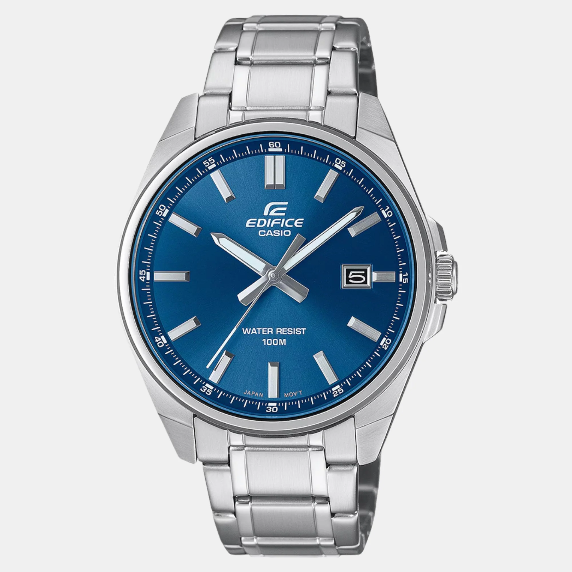 Edifice Men Quartz Blue Dial Analog Stainless Steel Watch ED619 - Image 2