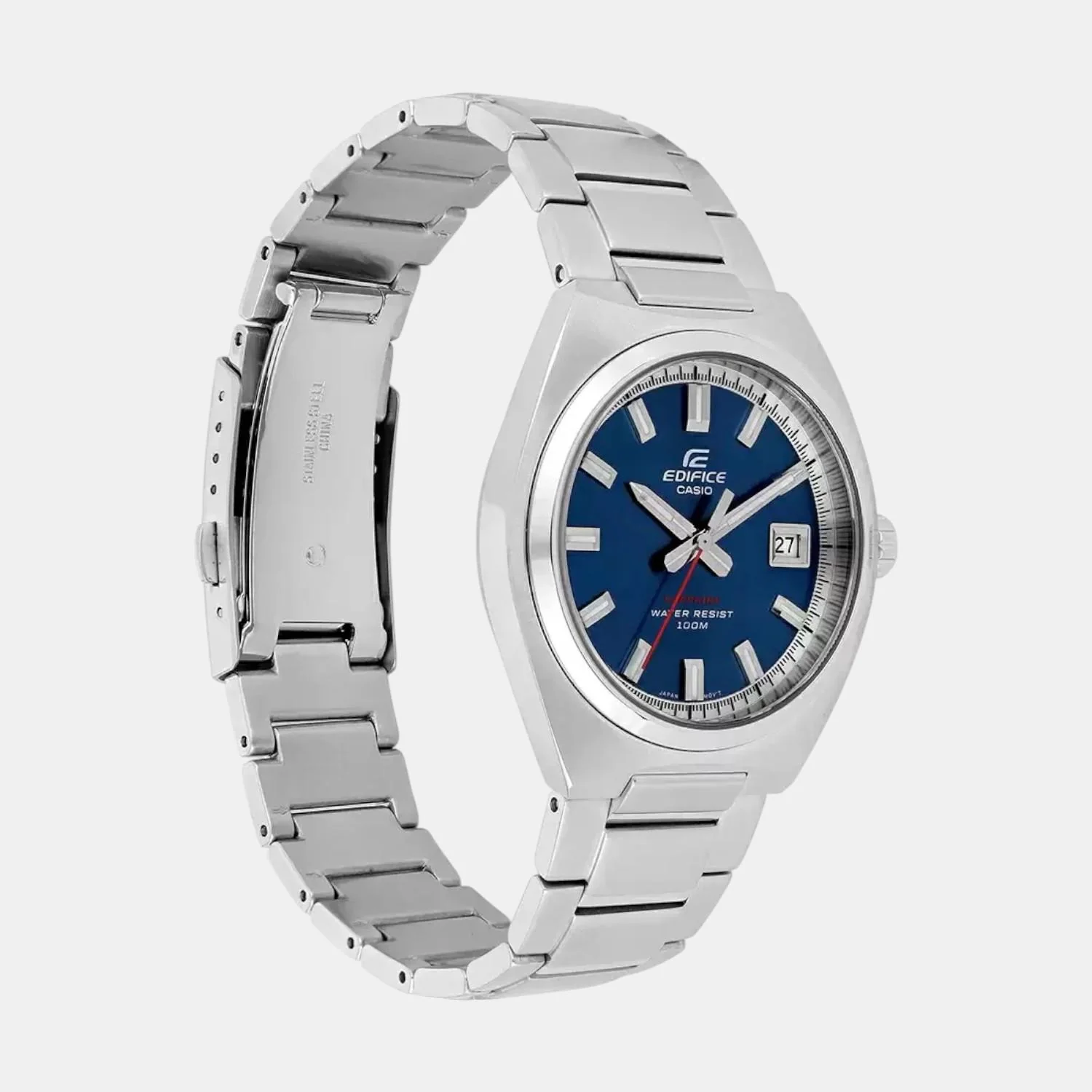 Edifice Men Quartz Blue Dial Analog Stainless Steel Watch ED653 - Image 2