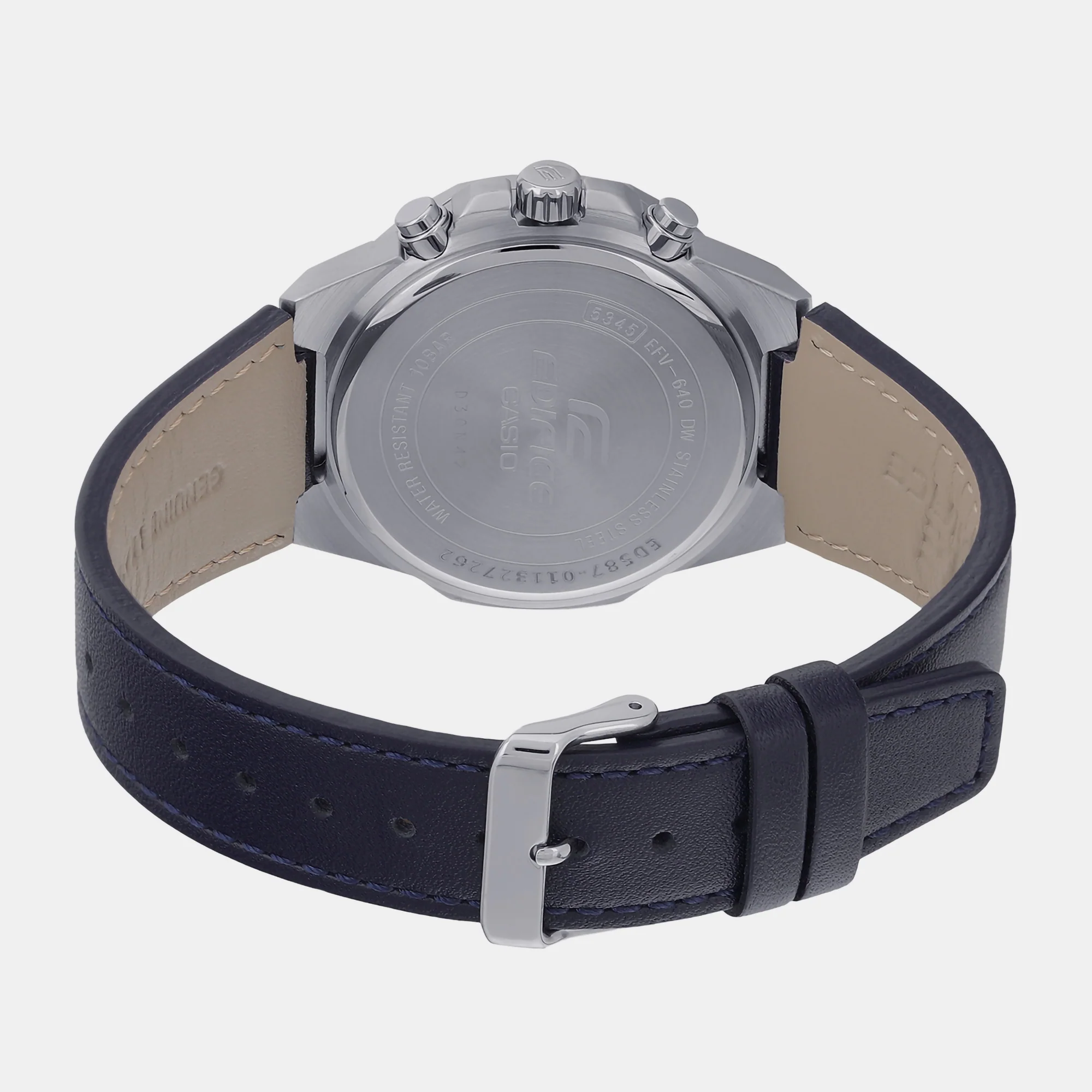G-Shock Men Quartz Blue Dial Chronograph Leather Watch ED587 - Image 7