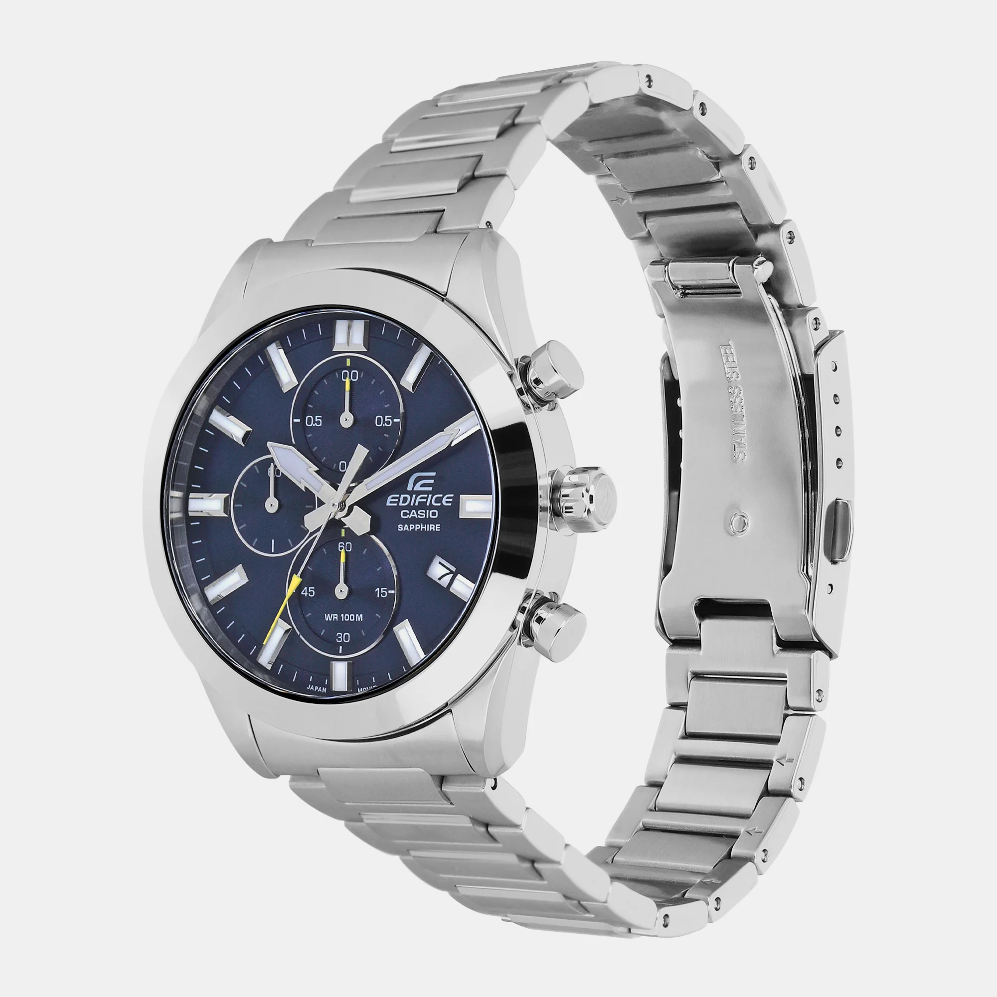 Edifice Men Quartz Blue Dial Chronograph Stainless Steel Watch ED581 - Image 3