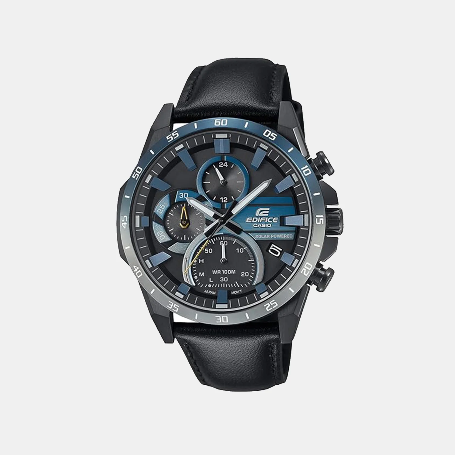 G-Shock Men Solar Blue Dial Chronograph Leather Watch ED623