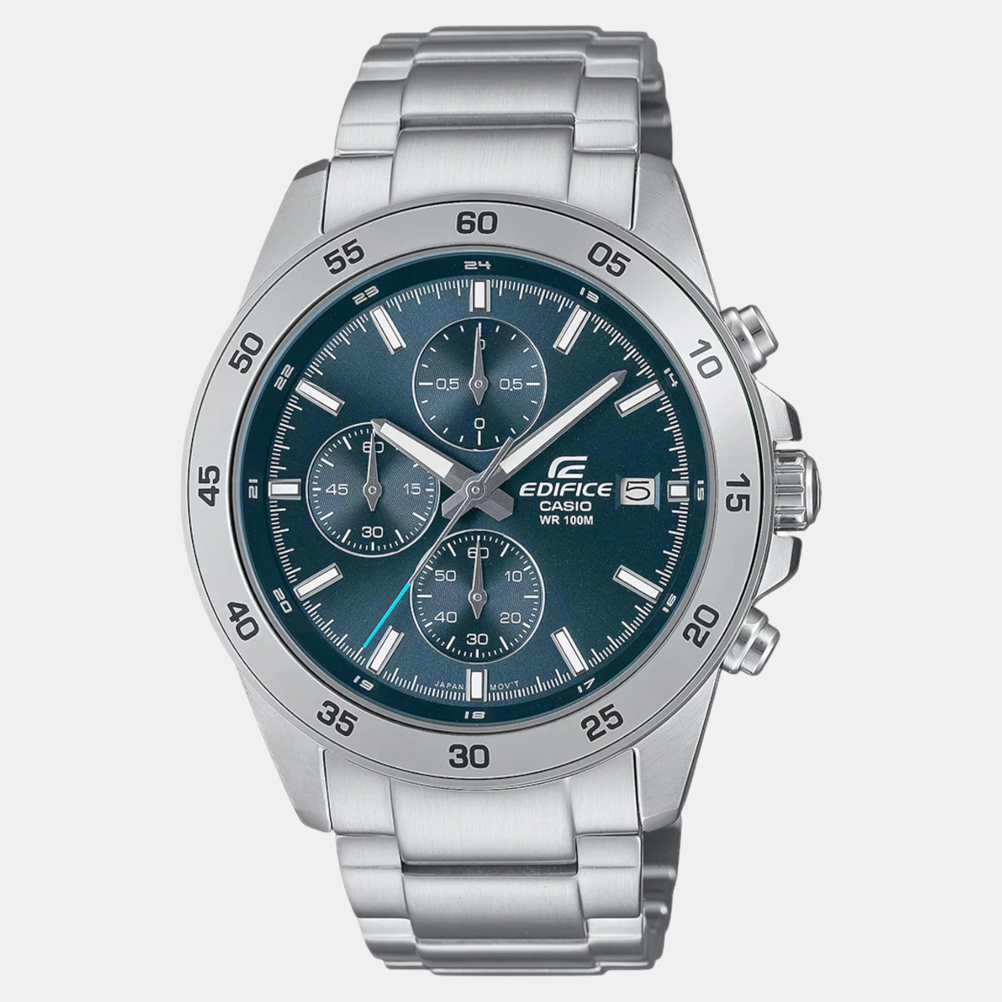 G-Shock Men Quartz Blue Dial Multi-Function Stainless Steel Watch ED613