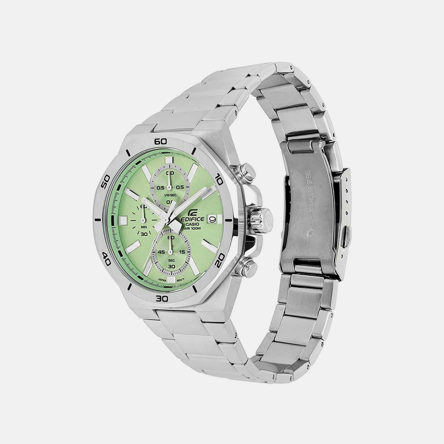 G-Shock Men Quartz Green Dial Chronograph Stainless Steel Watch ED637 - Image 3