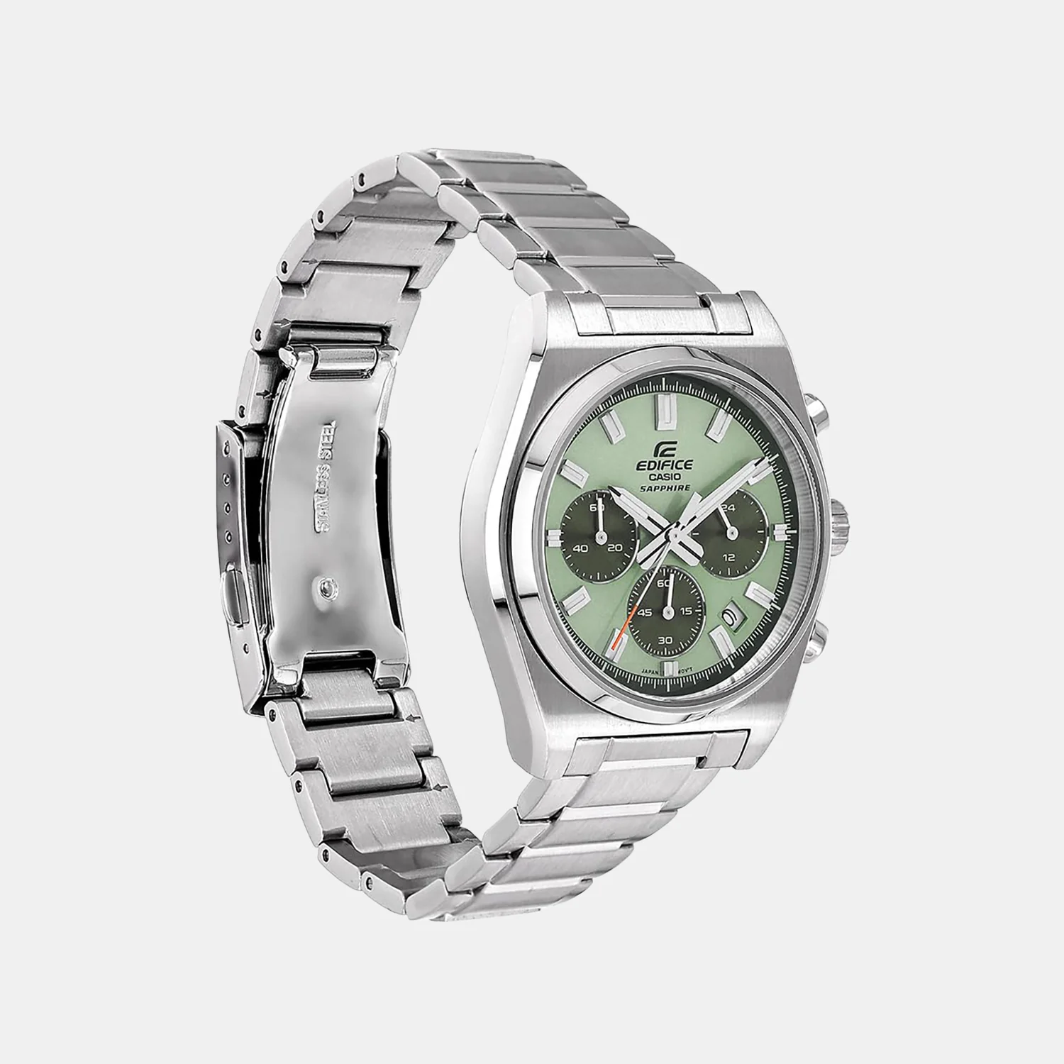 Edifice Men Quartz Green Dial Chronograph Stainless Steel Watch EFB-730D-3AVUDF ED689 - Image 3