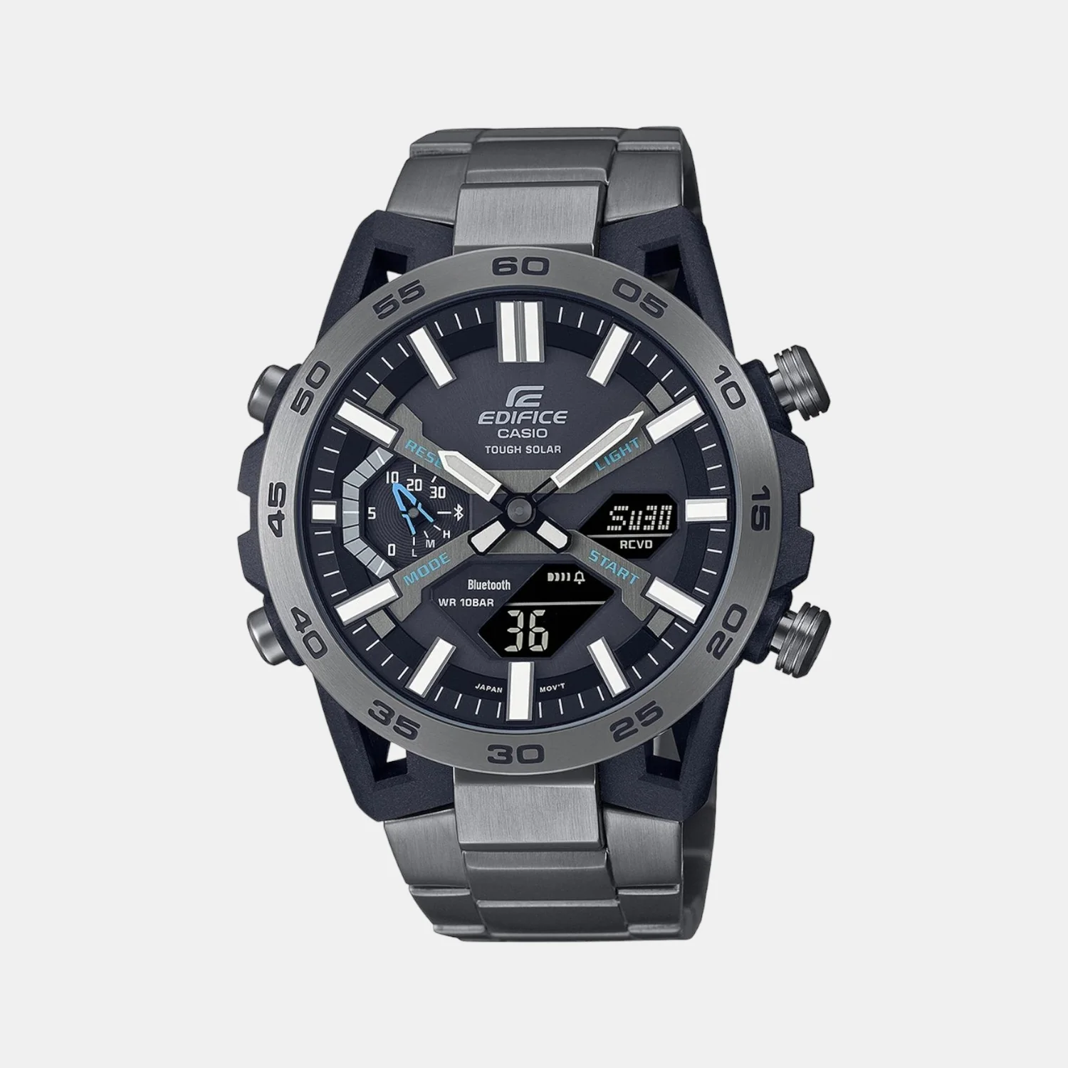 G-Shock Men Quartz Grey Dial Analog-Digital Stainless Steel Watch ED565 - Image 3