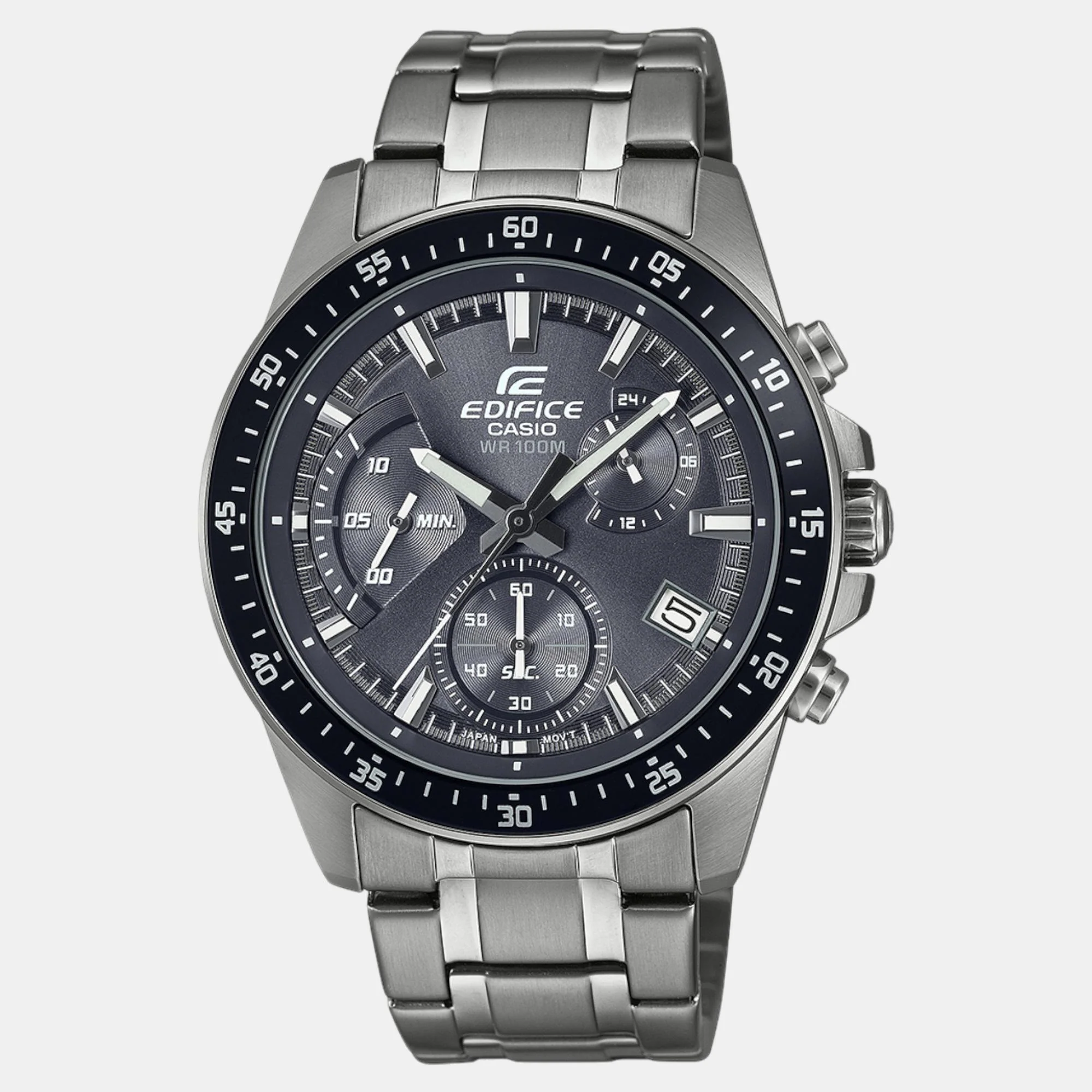 Edifice Men Quartz Grey Dial Chronograph Stainless Steel Watch ED622 - Image 2