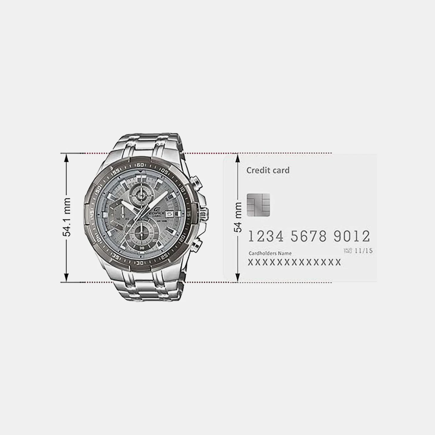 Edifice Men Quartz Grey Dial Chronograph Stainless Steel Watch ED676 EFR-539DE-8AVUDF - Image 6