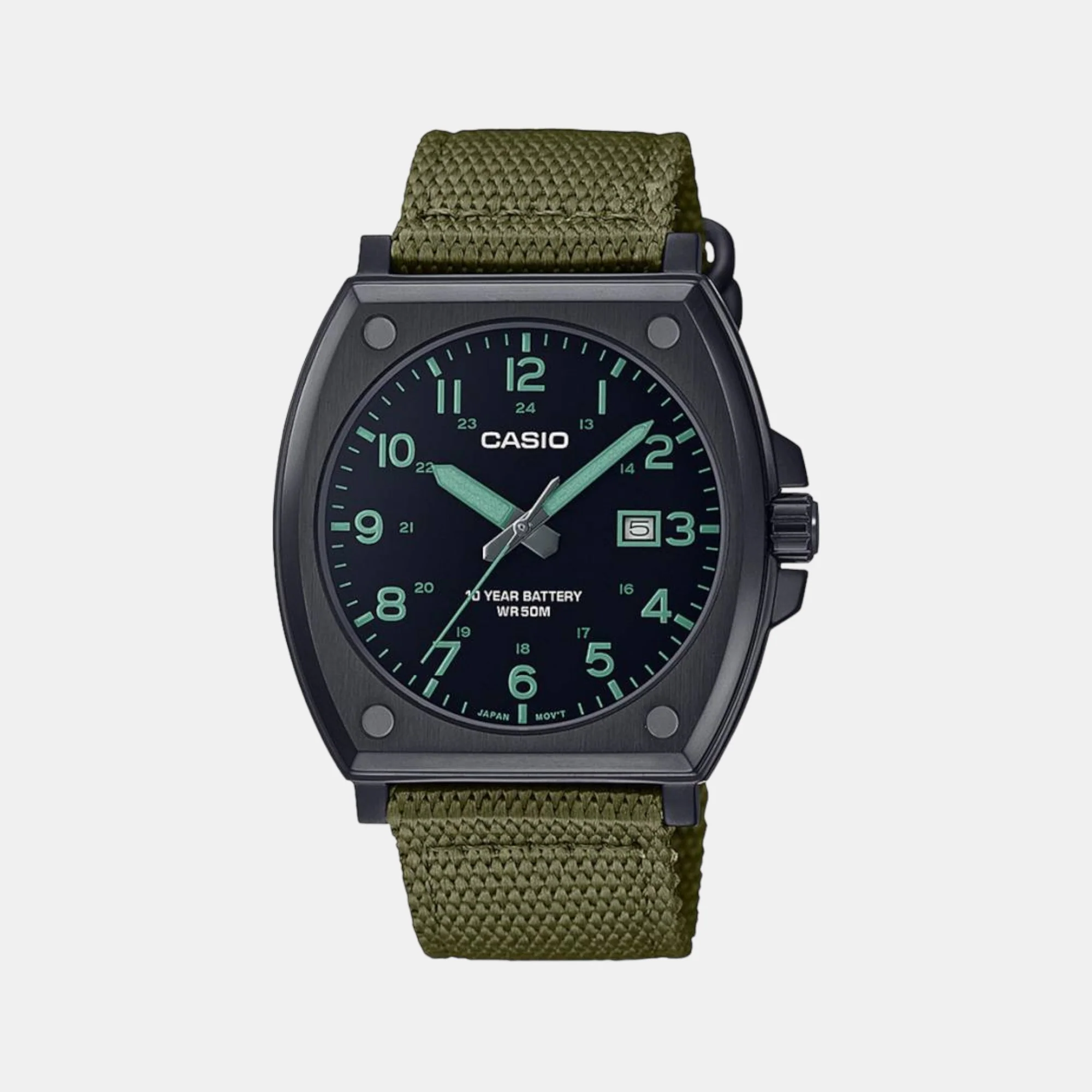 Enticer Men Quartz Black Dial Analog Fabric Watch A2122