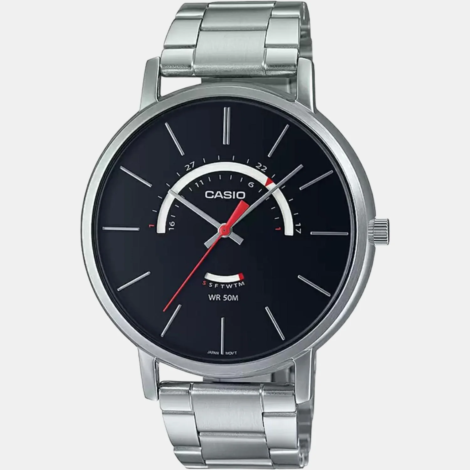 Enticer Men Quartz Black Dial Analog Stainless Steel Watch A1877 - Image 2