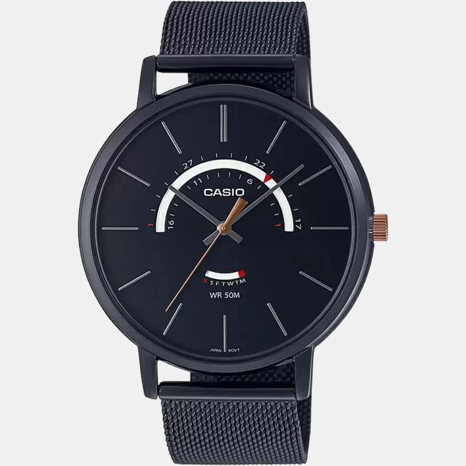 Enticer Men Quartz Black Dial Analog Mesh Watch A1882 - Image 2