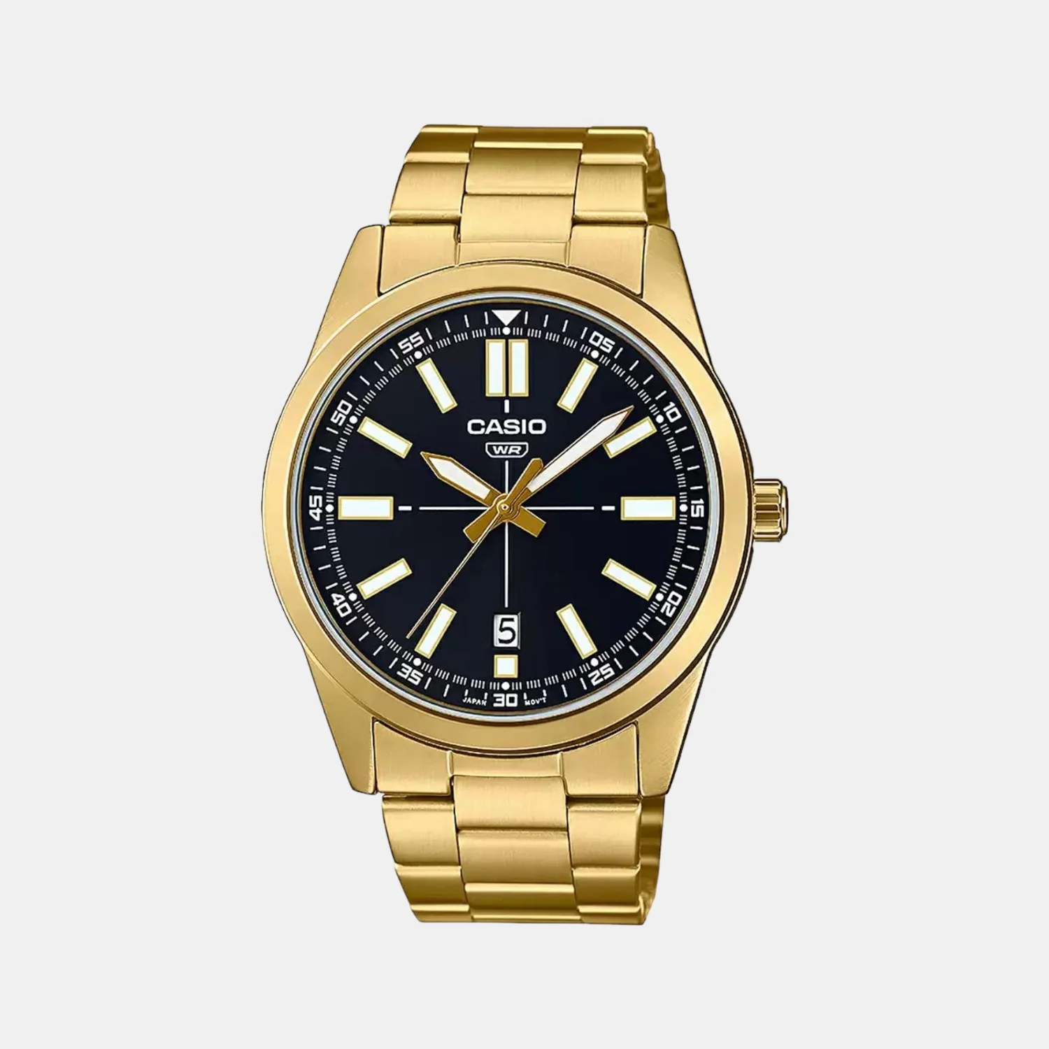 Enticer Men Quartz Black Dial Analog Stainless Steel Watch A1951
