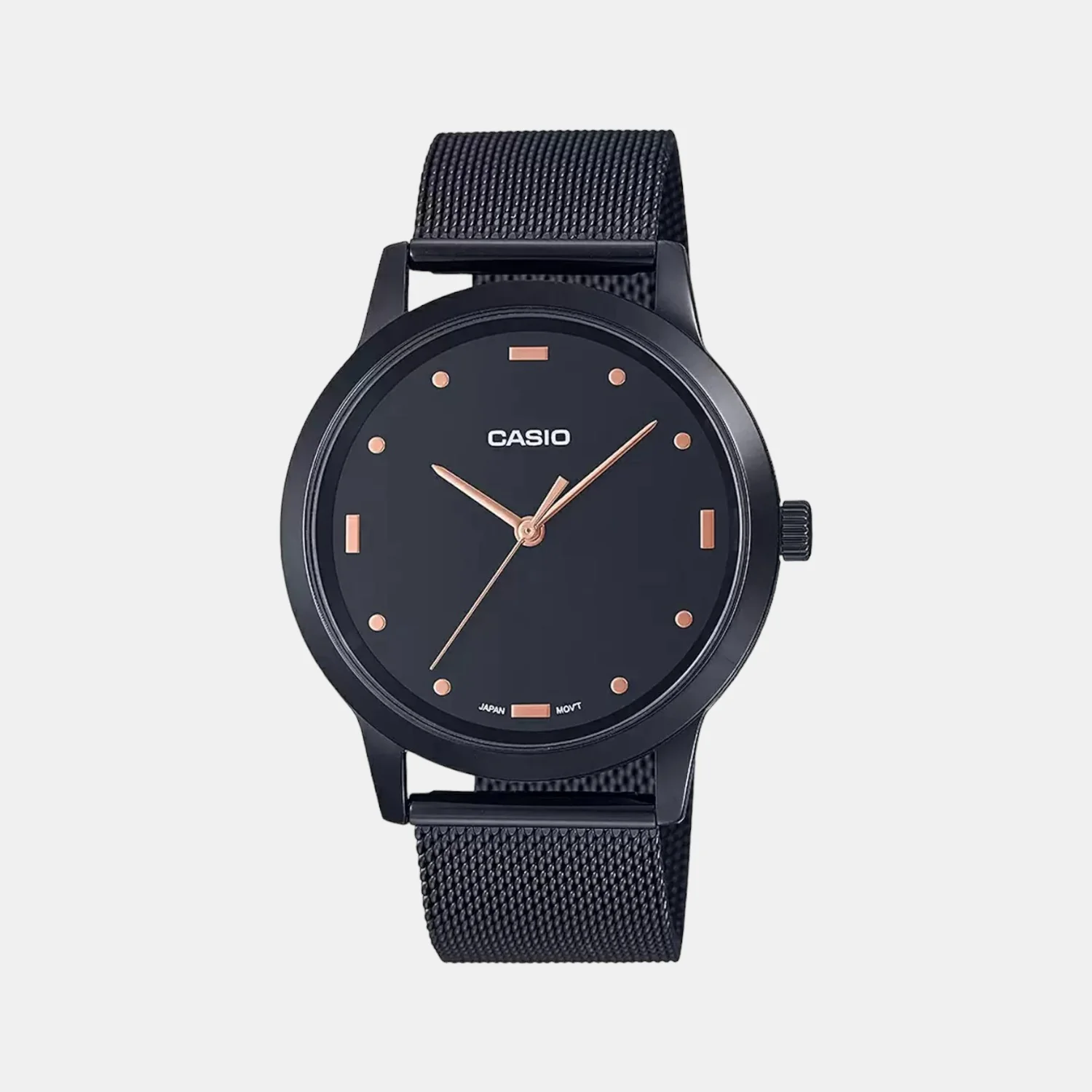 Enticer Men Quartz Black Dial Analog Stainless Steel Watch A1990