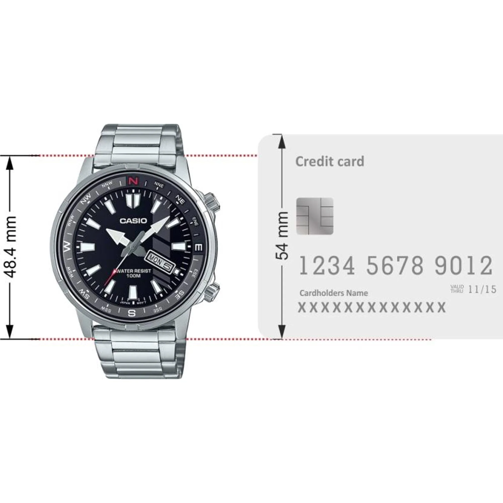 Enticer Men Quartz Black Dial Analog Stainless Steel Watch A2114 - Image 5