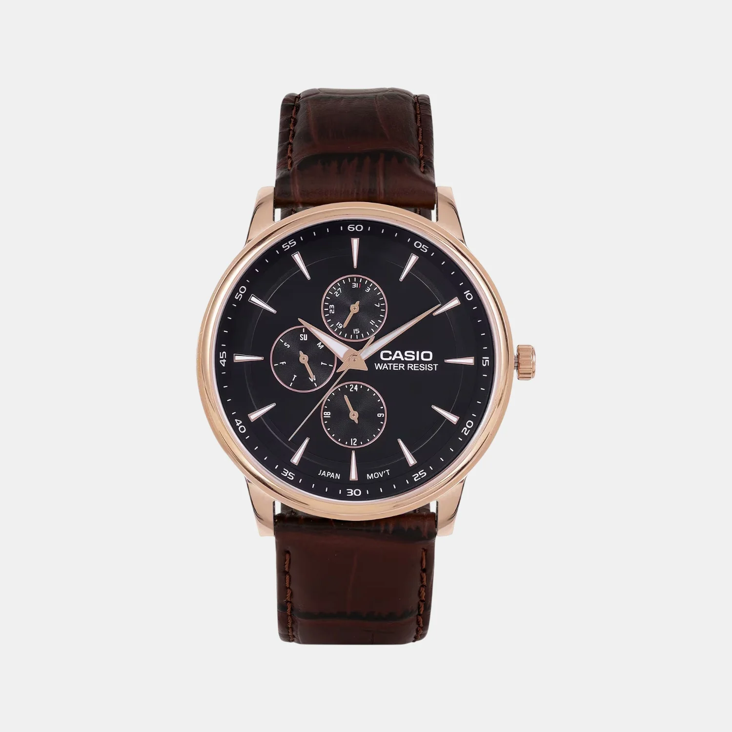 Enticer Men Quartz Black Dial Analog Leather Watch A2460 - Image 2