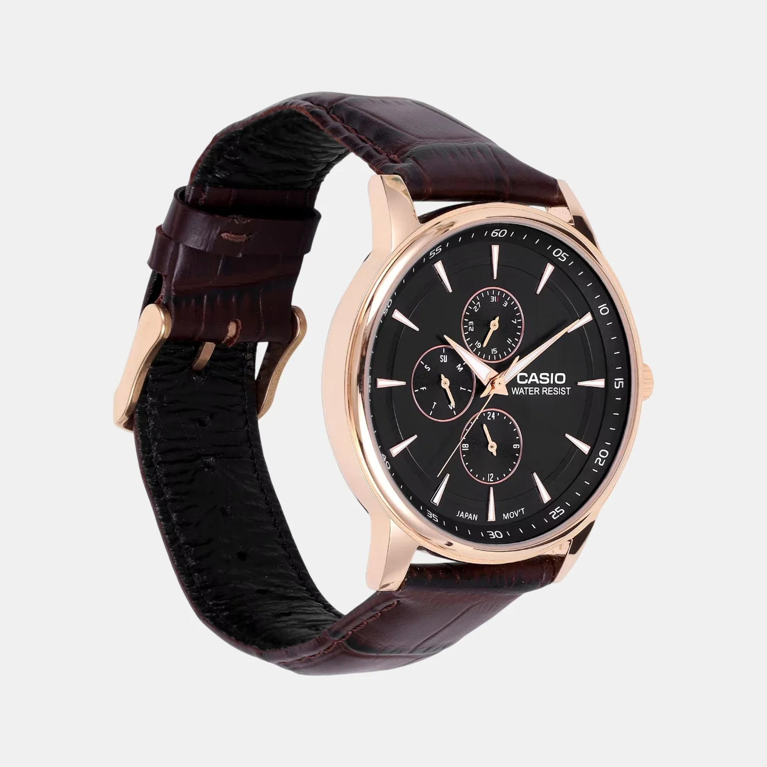 Enticer Men Quartz Black Dial Analog Leather Watch A2460 - Image 3