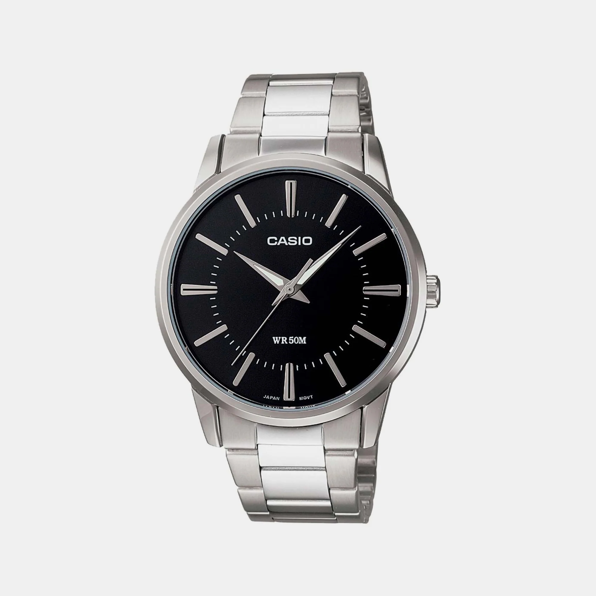 Enticer Men Quartz Black Dial Analog Stainless Steel Watch A492
