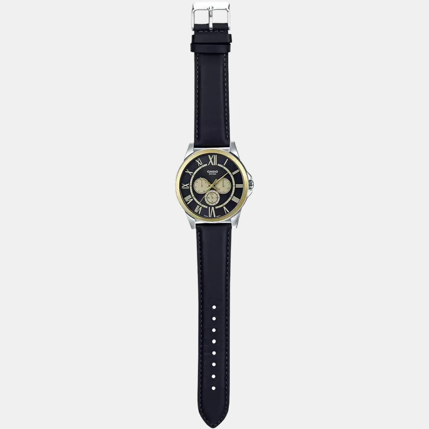Enticer Men Quartz Black Dial Chronograph Leather Watch A1526 - Image 6