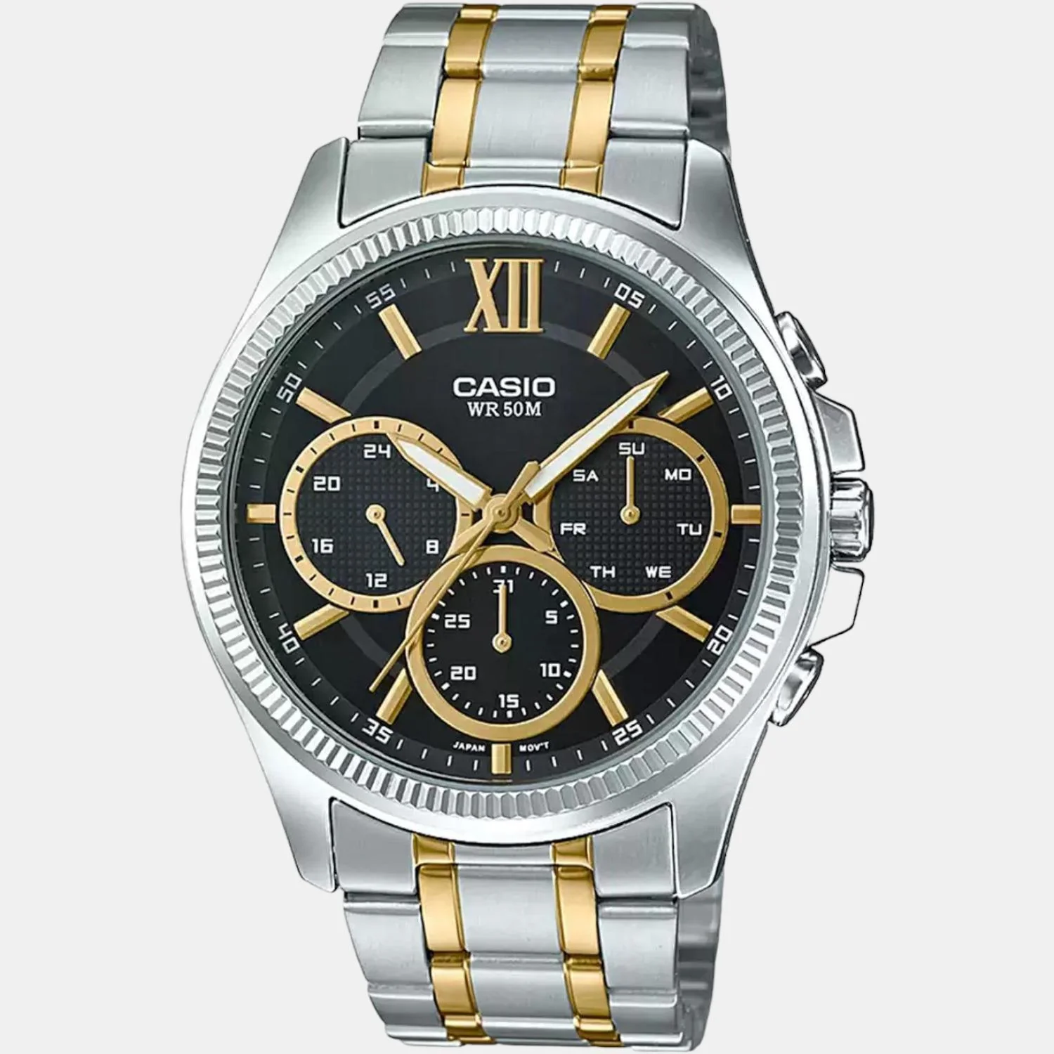 Enticer Men Quartz Black Dial Chronograph Stainless Steel Watch A1775 - Image 2