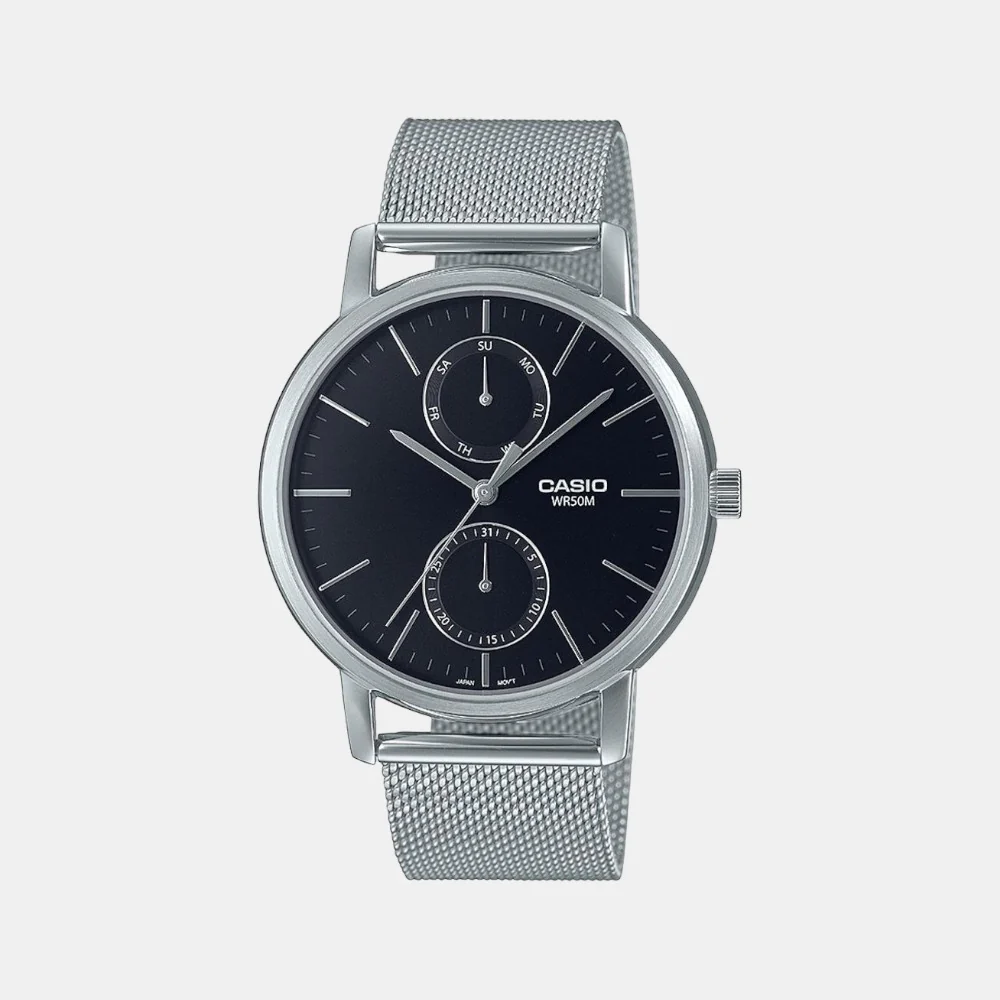 Enticer Men Quartz Black Dial Chronograph Mesh Watch A2064