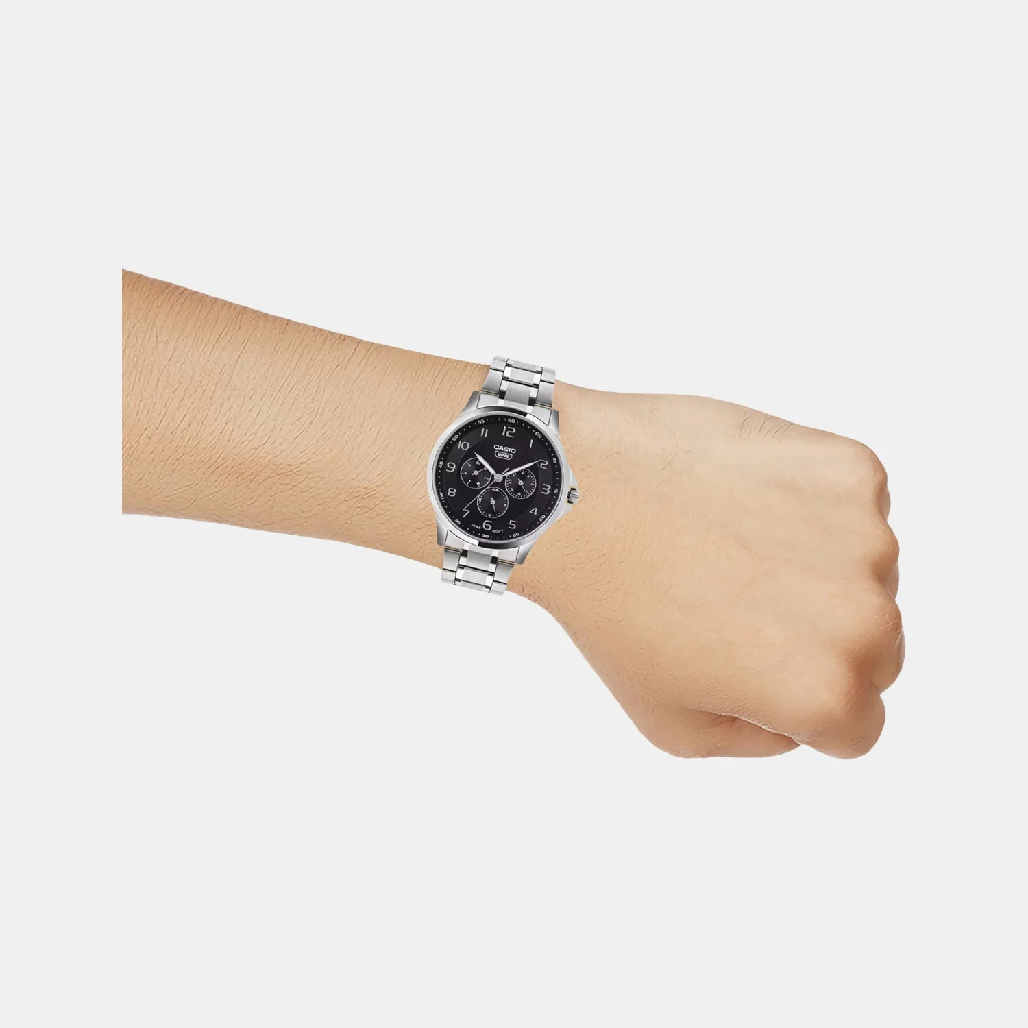 Enticer Men Quartz Black Dial Multi-Function Stainless Steel Watch A2450 - Image 6