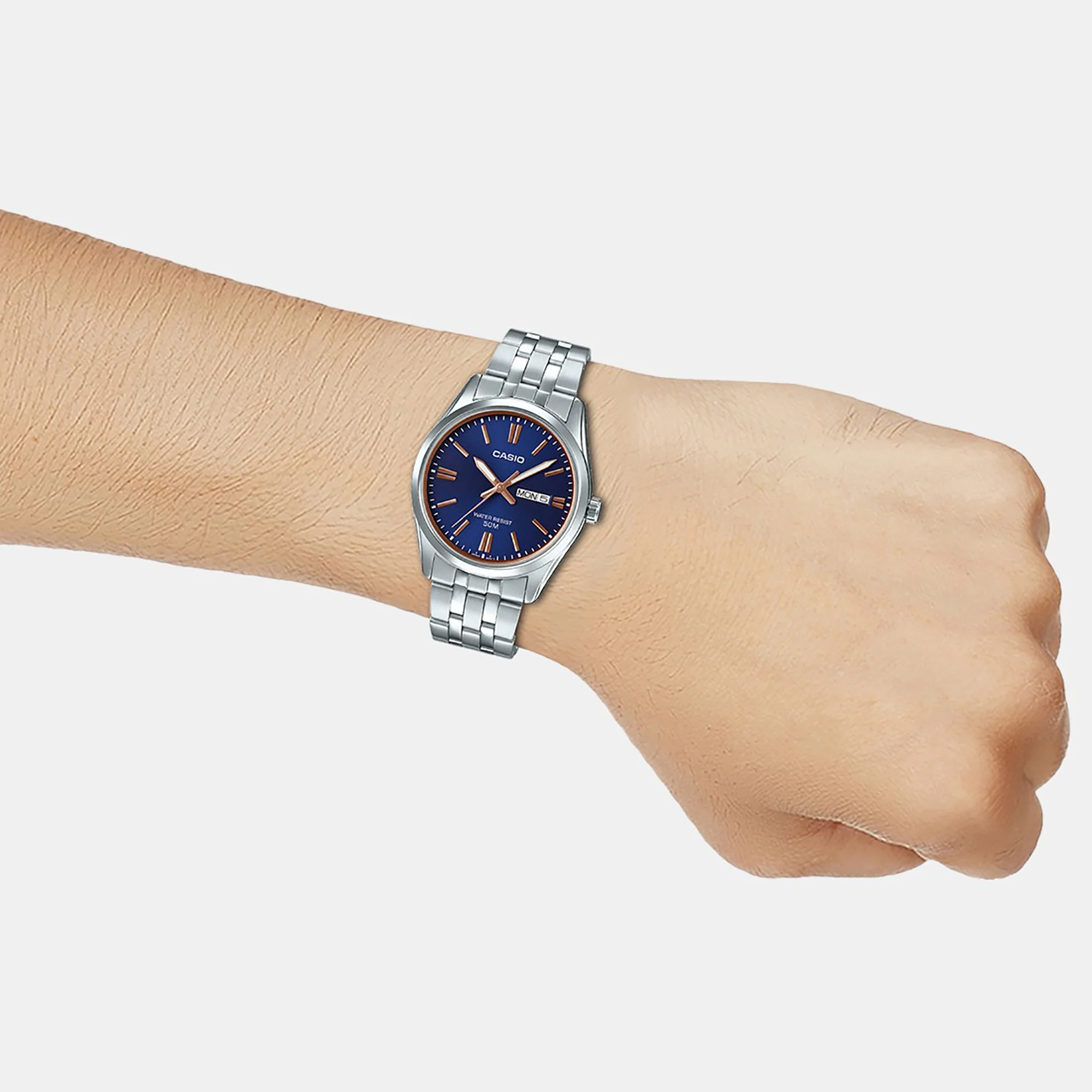 Enticer Men Quartz Blue Dial Analog Stainless Steel Watch A1516 - Image 5