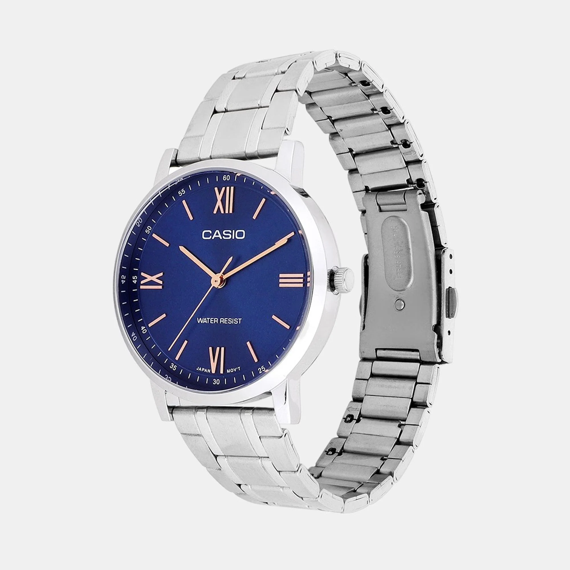 Enticer Men Quartz Blue Dial Analog Stainless Steel Watch A2154 - Image 2