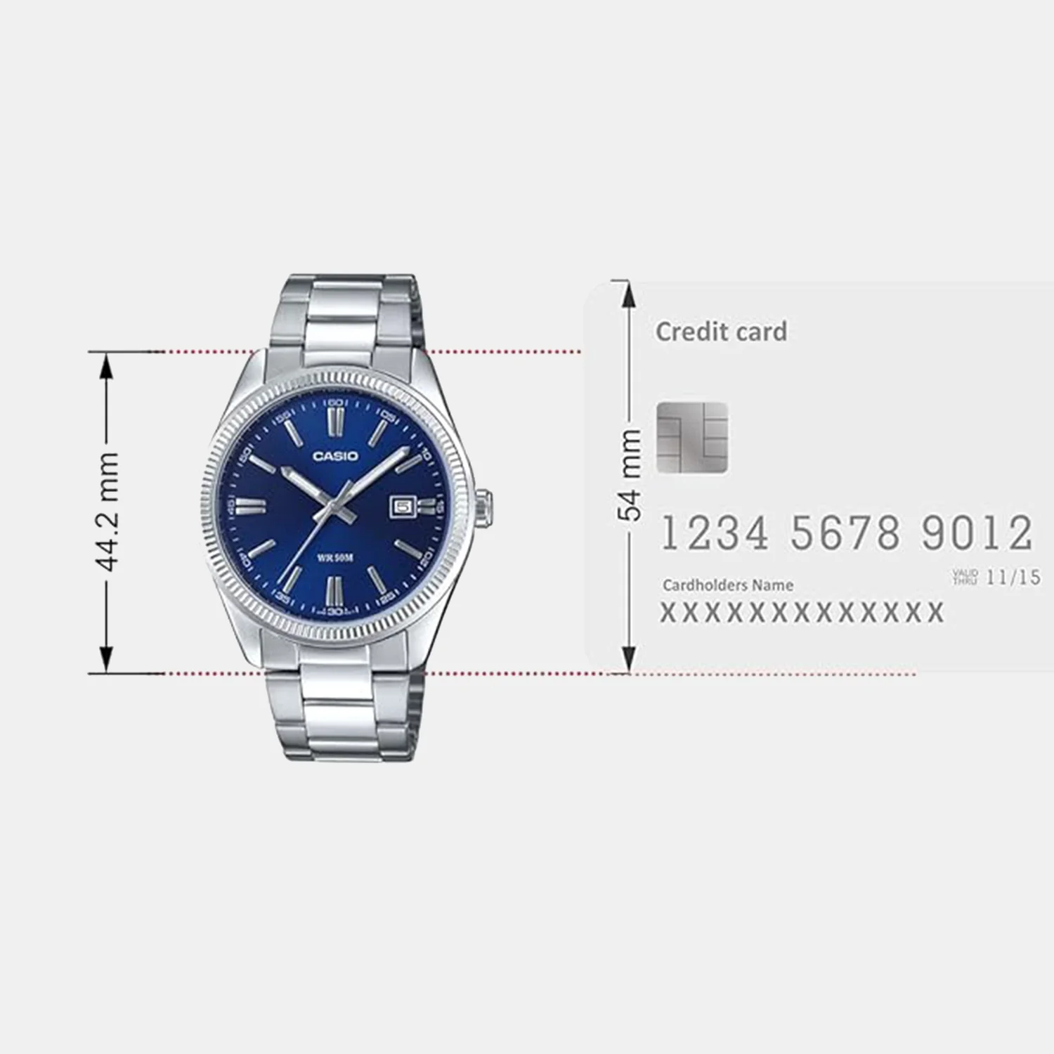 Enticer Men Quartz Blue Dial Analog Stainless Steel Watch A2227 - Image 7