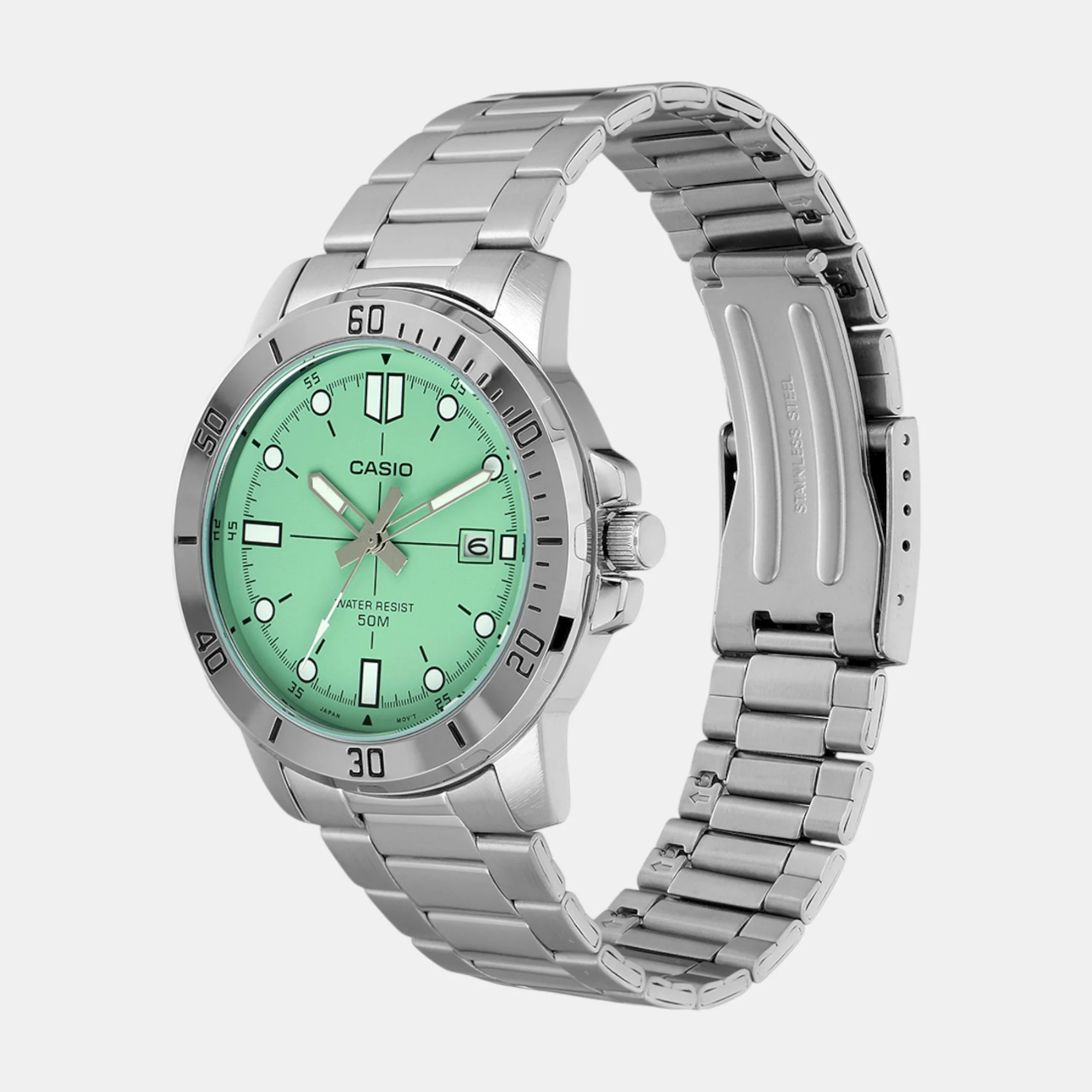Enticer Men Quartz Blue Dial Analog Stainless Steel Watch A2336 - Image 3