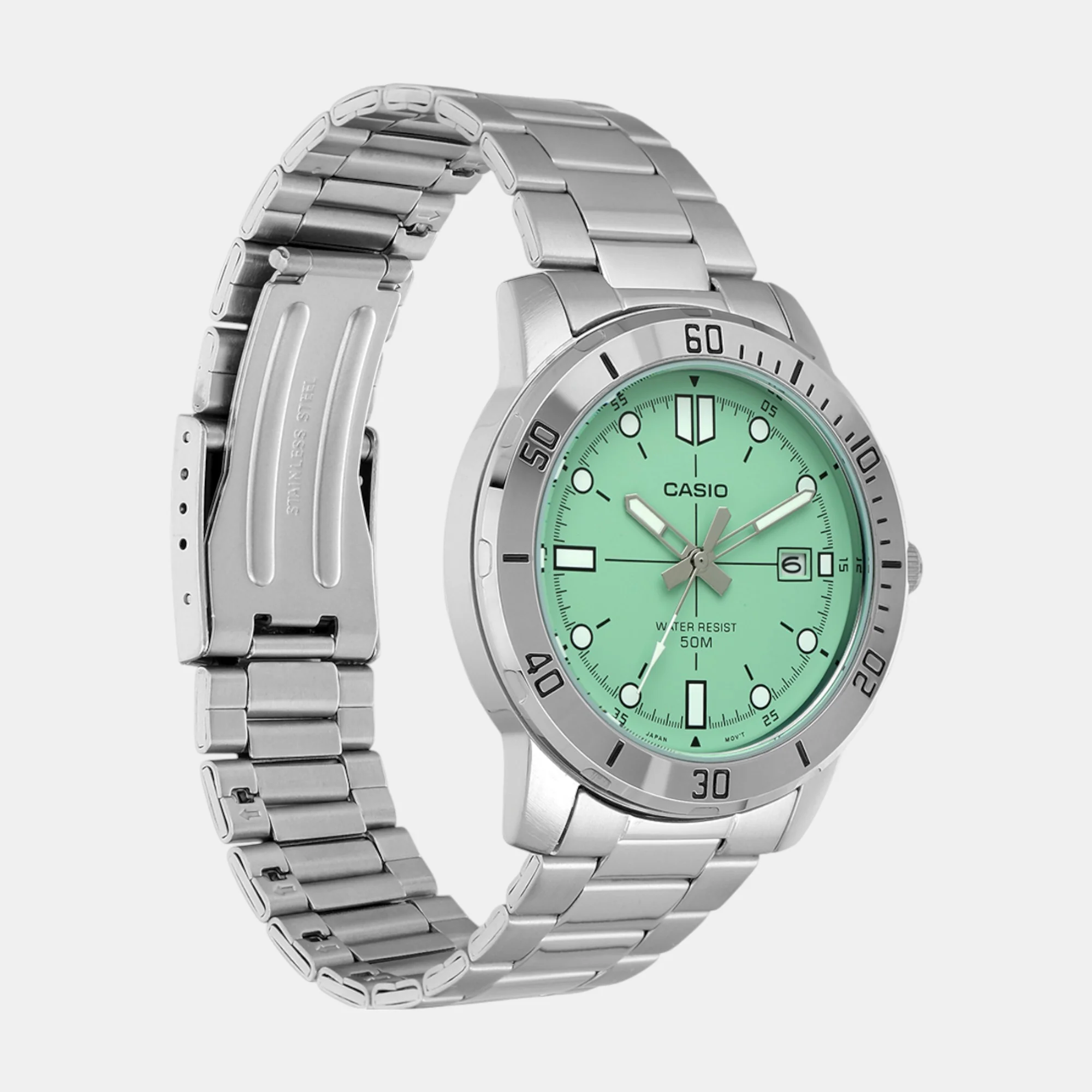 Enticer Men Quartz Blue Dial Analog Stainless Steel Watch A2336 - Image 4