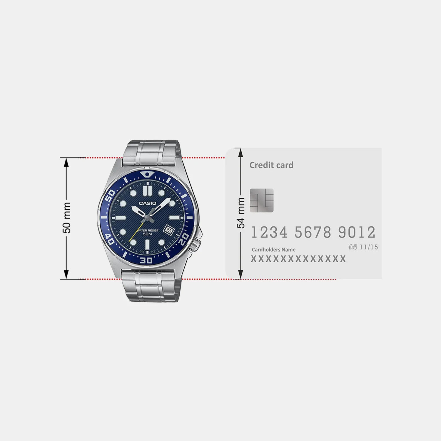 Enticer Men Quartz Blue Dial Analog Stainless Steel Watch A2377 - Image 6