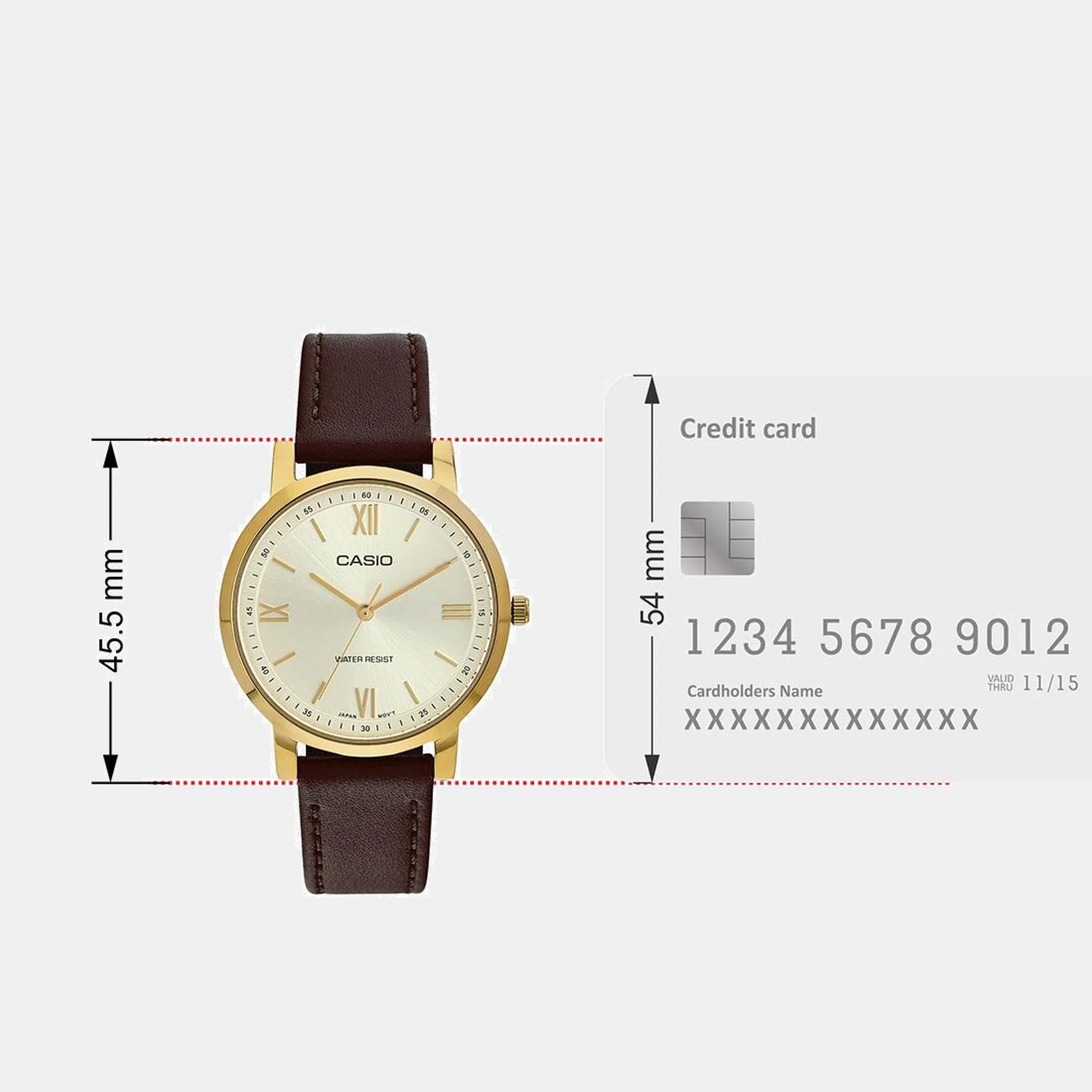 Enticer Men Quartz Gold Dial Analog Leather Watch A2158 - Image 9