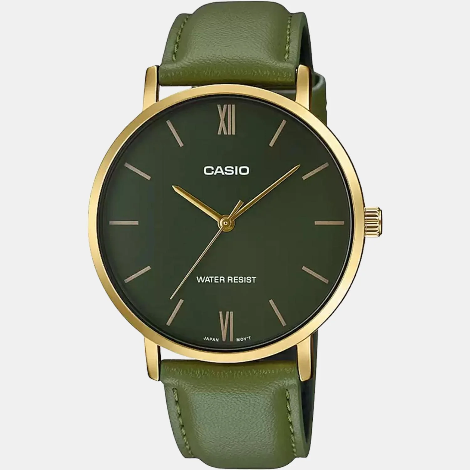Enticer Men Quartz Green Dial Analog Leather Watch A1782 - Image 2