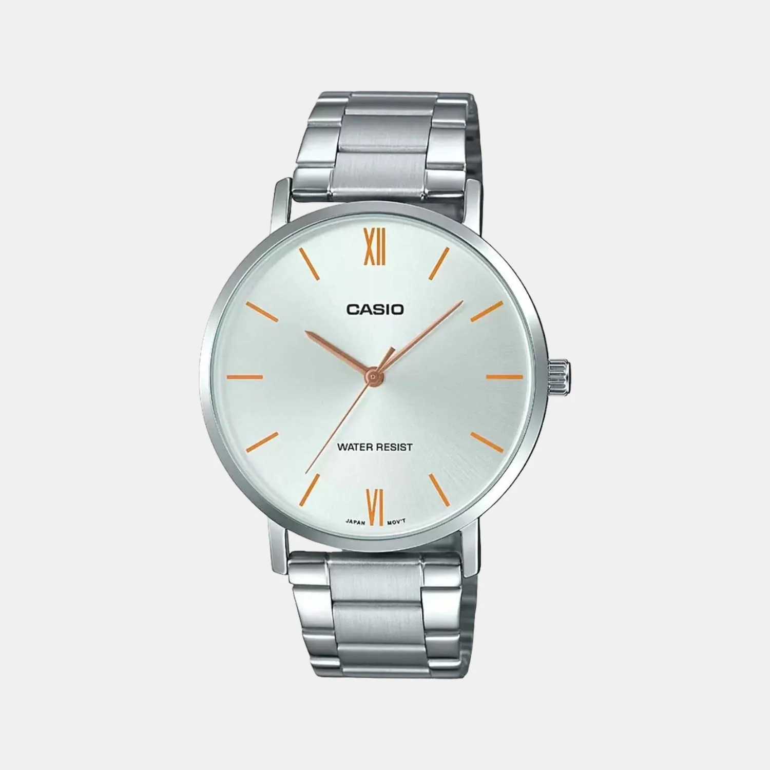 Enticer Men Quartz Silver Dial Analog Stainless Steel Watch A1614