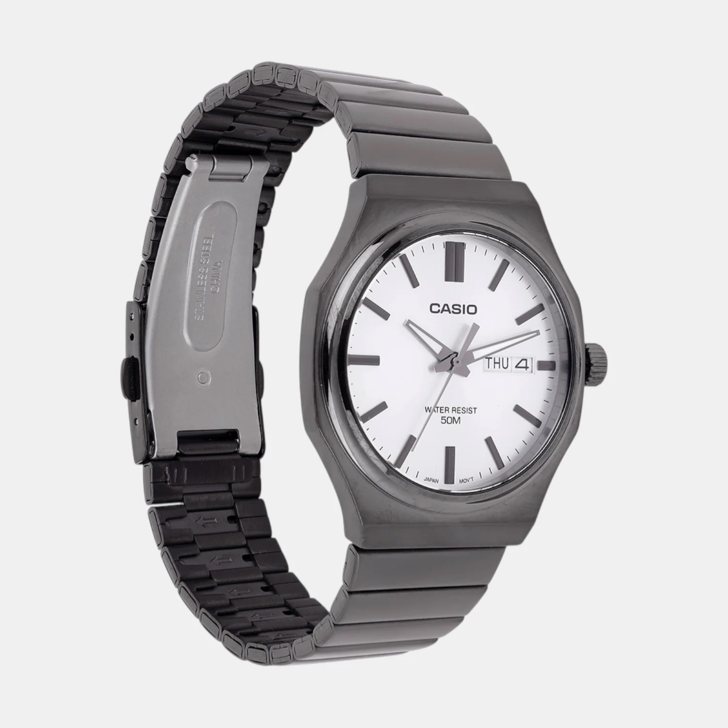 Enticer Men Quartz Silver Dial Analog Stainless Steel Watch A2418 - Image 2